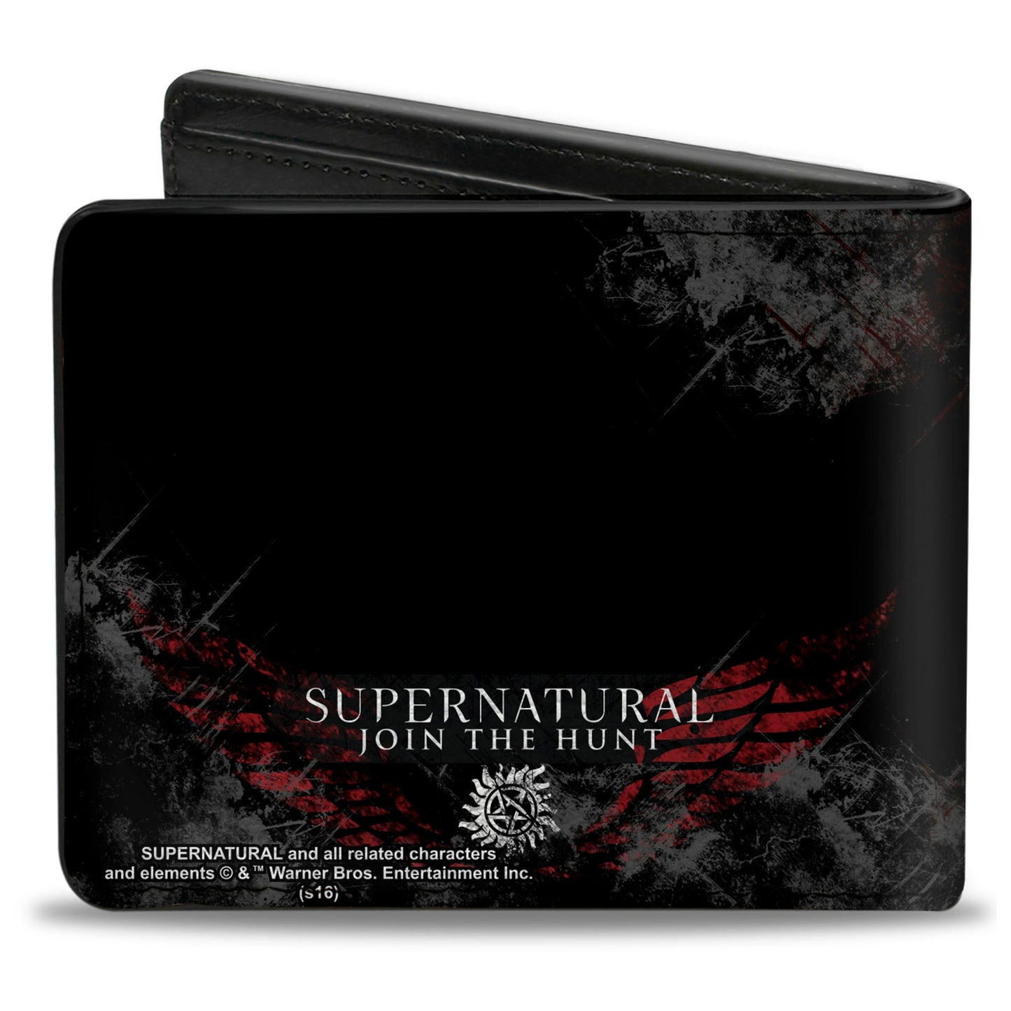 Bi-Fold Wallet - Dean Pose1 THIS IS ALL KINDS OF WRONG + SUPERNATURAL Black Grays Red White