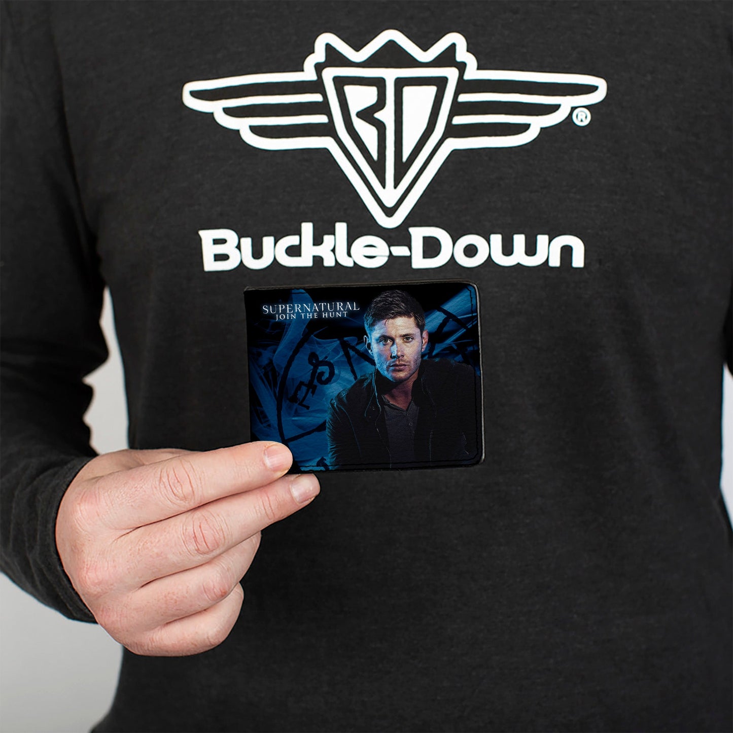 Bi-Fold Wallet - SUPERNATURAL Dean Pose2 JOIN THE HUNT Blues White