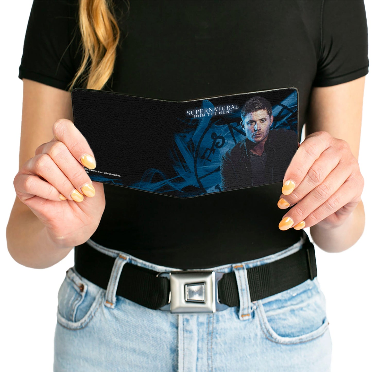 Bi-Fold Wallet - SUPERNATURAL Dean Pose2 JOIN THE HUNT Blues White