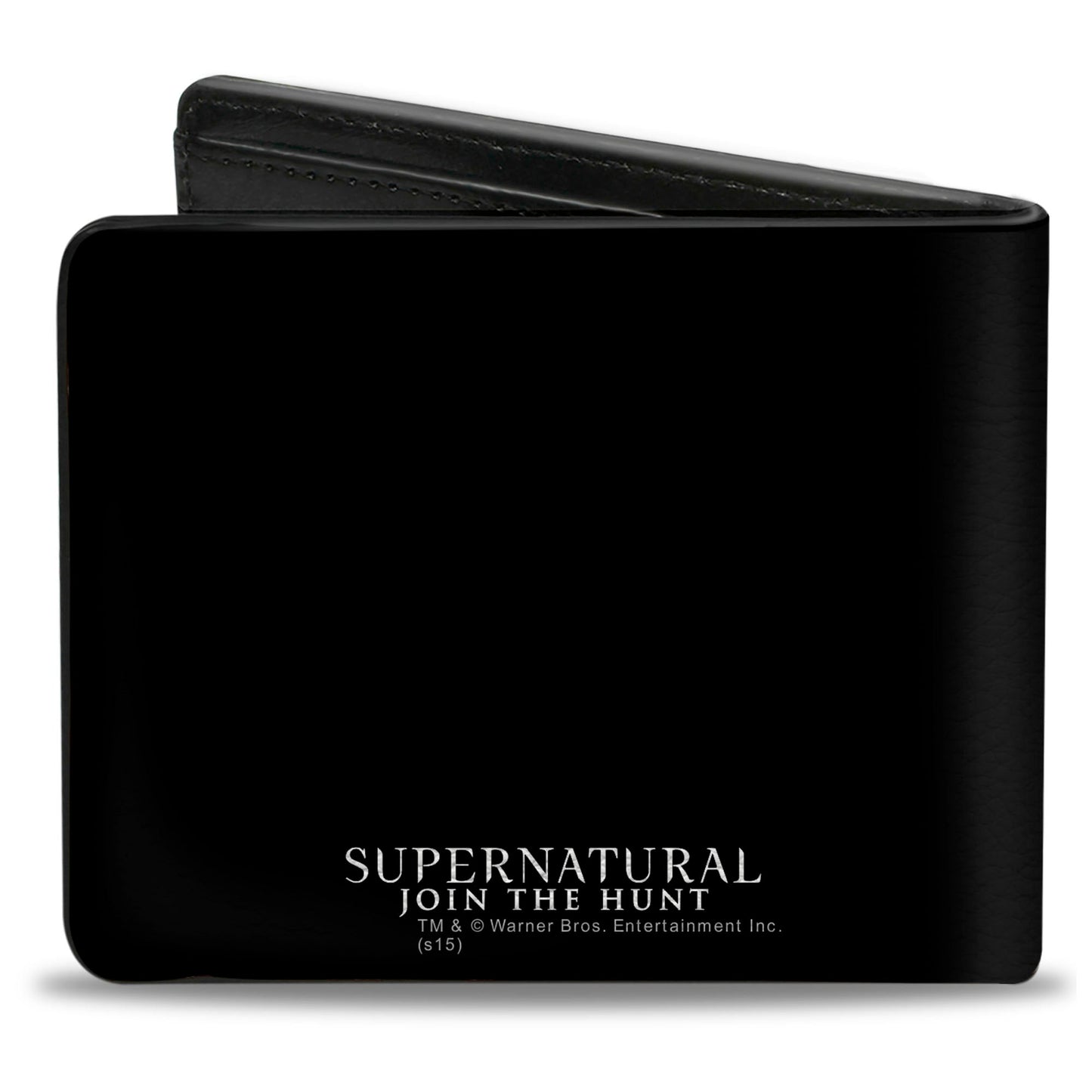 Bi-Fold Wallet - Winchster Pentagram SAVING PEOPLE HUNTING THINGS-THE FAMILY BUSINESS + Logo Black White