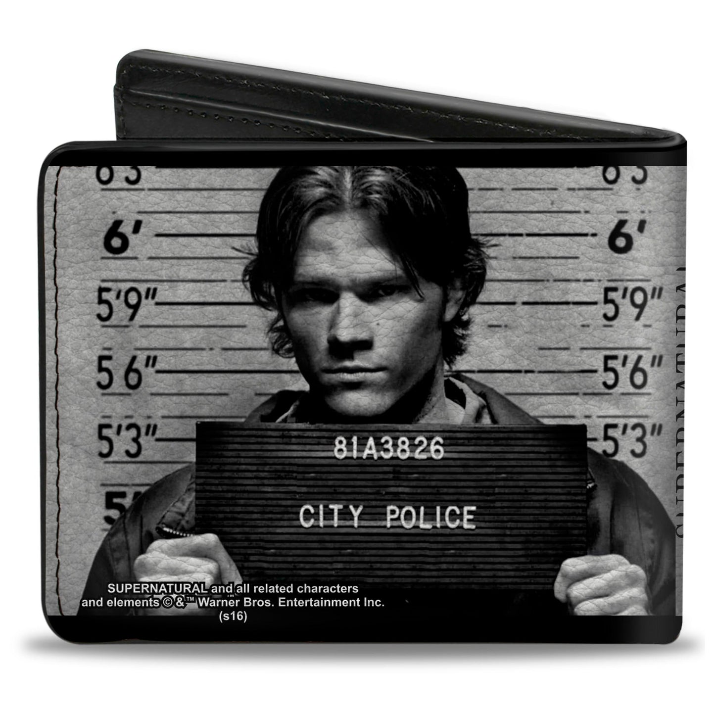 Bi-Fold Wallet - Supernatural Dean + Sam Mug Shots Grays Black White