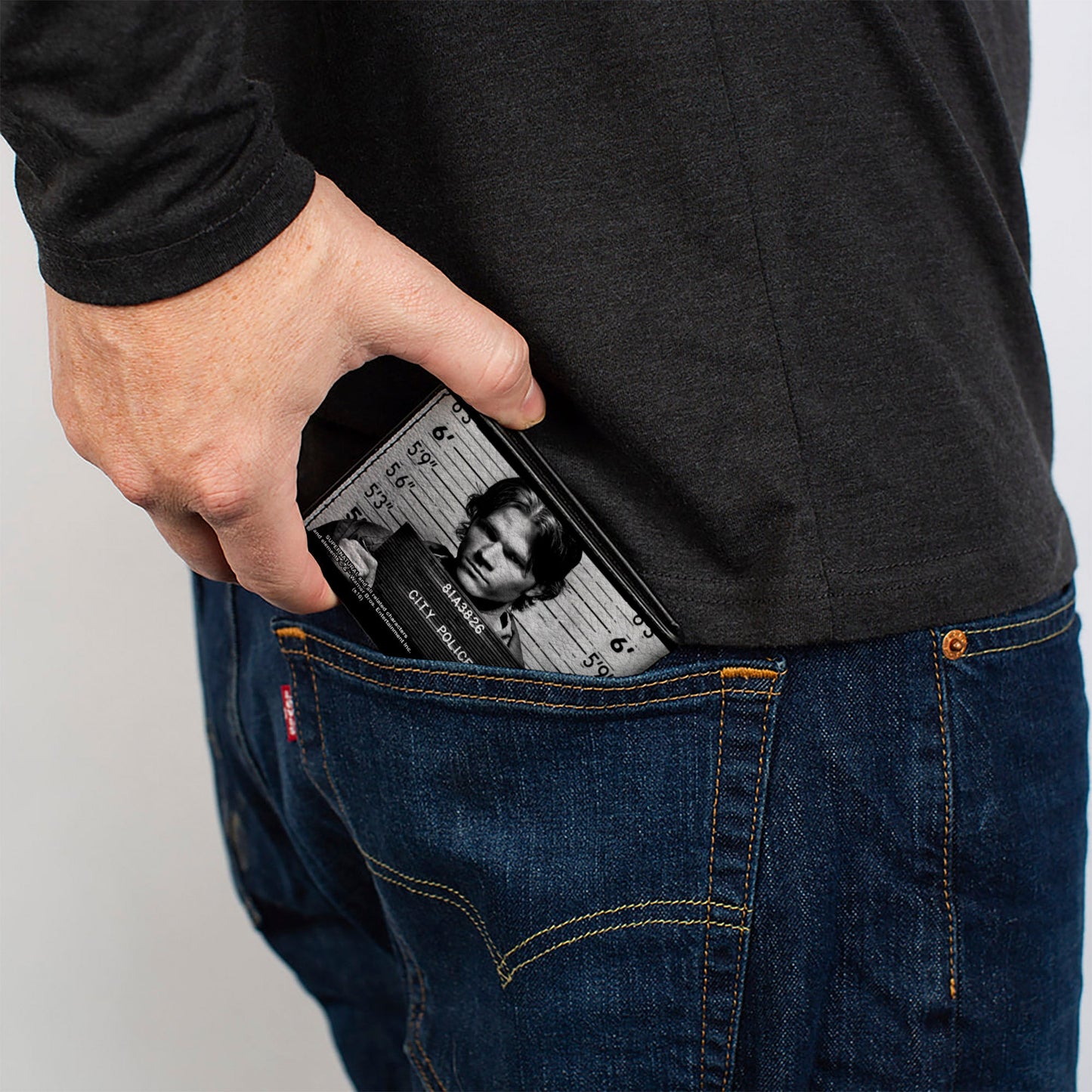Bi-Fold Wallet - Supernatural Dean + Sam Mug Shots Grays Black White