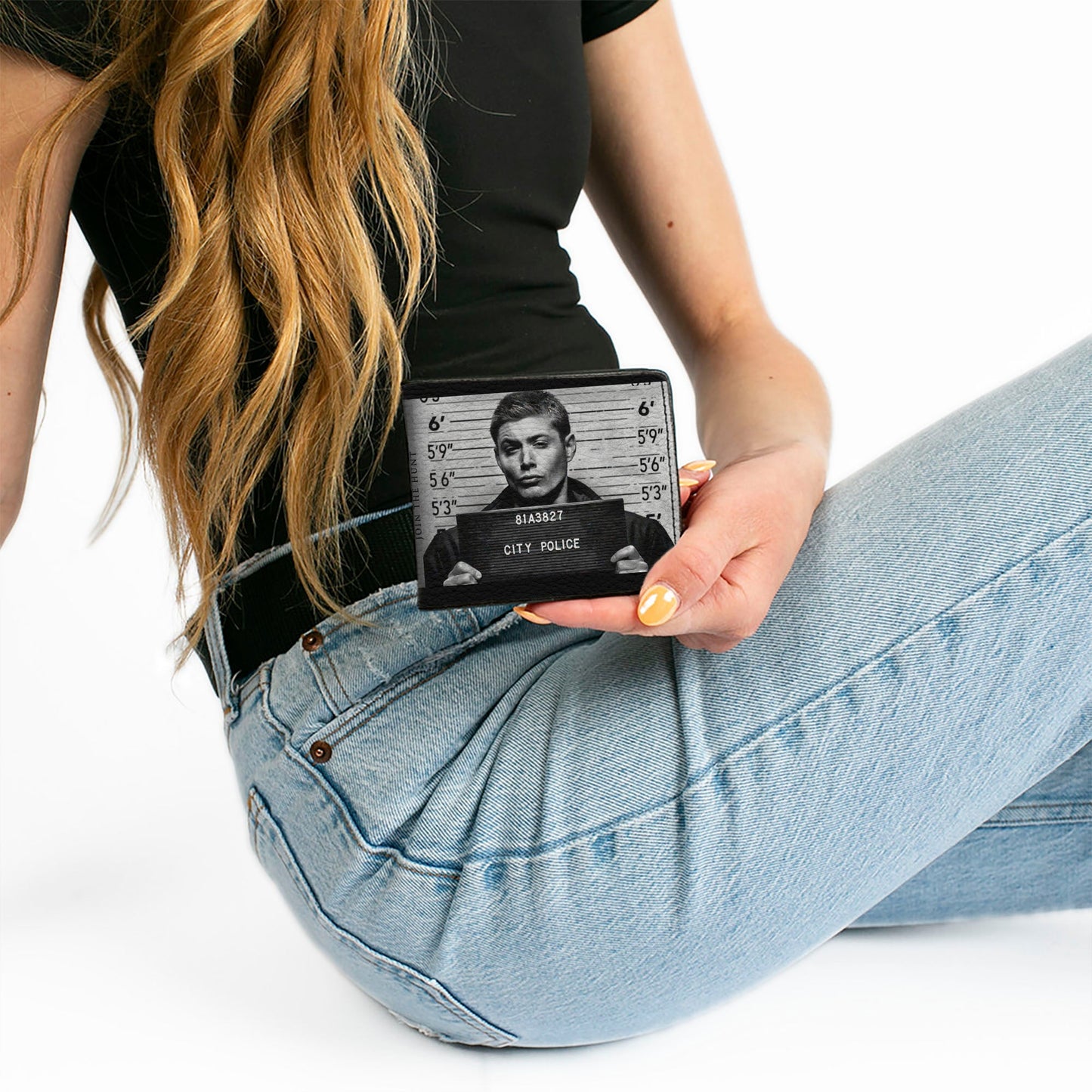 Bi-Fold Wallet - Supernatural Dean + Sam Mug Shots Grays Black White