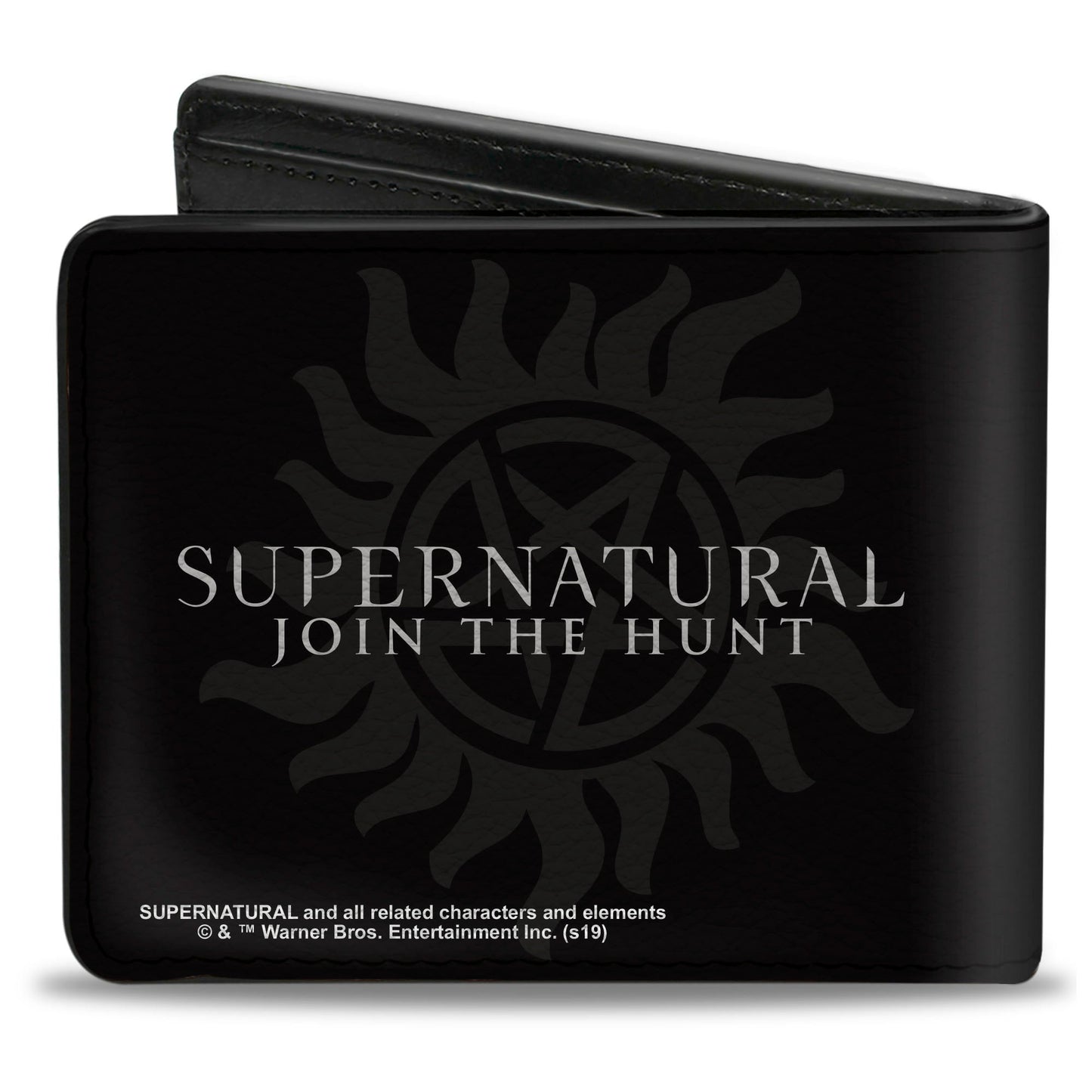 Bi-Fold Wallet - Supernatural SAVING PEOPLE, HUNTING THINGS + Logo Black Gray White
