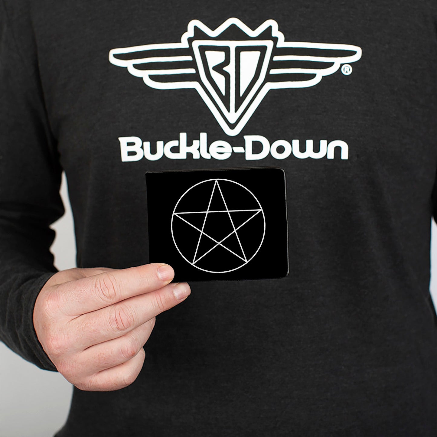 Bi-Fold Wallet - Supernatural Pentagram Black White
