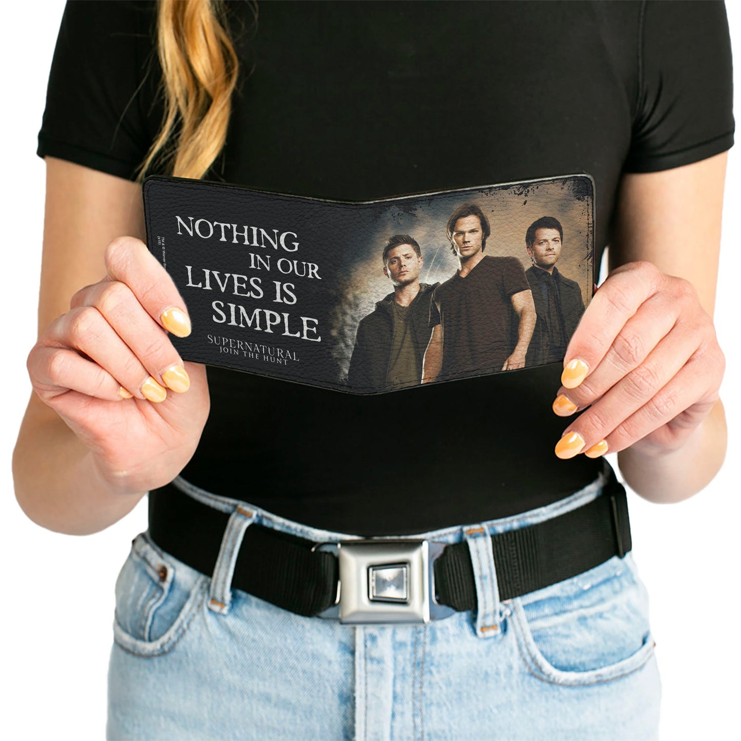 Bi-Fold Wallet - Dean, Sam & Castiel Group + NOTHING IN OUR LIVES IS SIMPLE-SUPERNATURAL