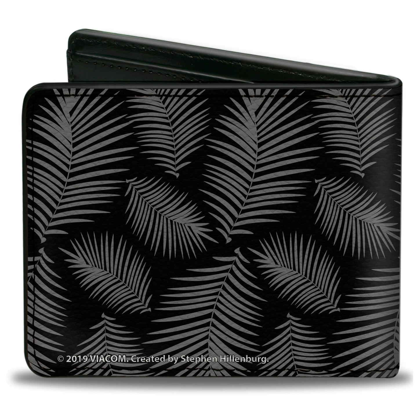 Bi-Fold Wallet - Primitive Sponge Pose Leaves Black Gray