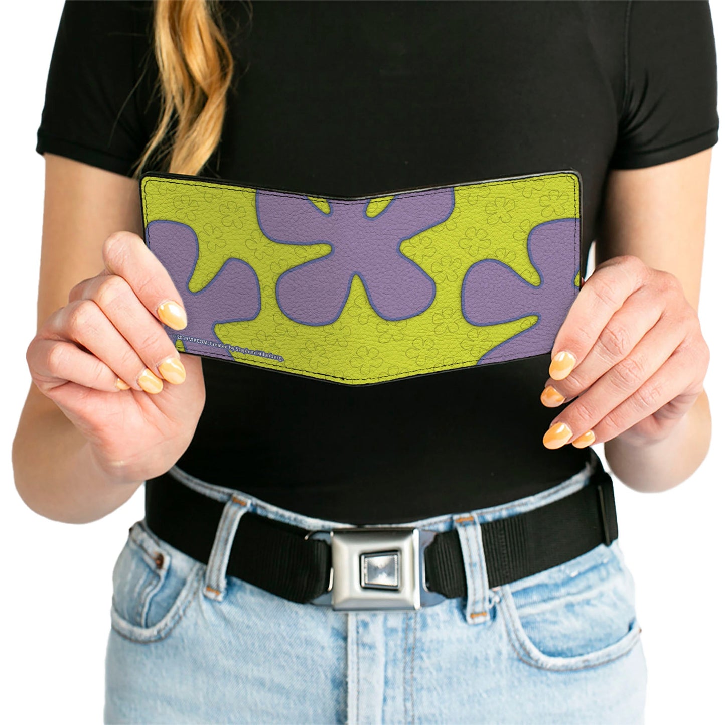 Bi-Fold Wallet - SpongeBob Flower Cloud Bounding Greens Purples