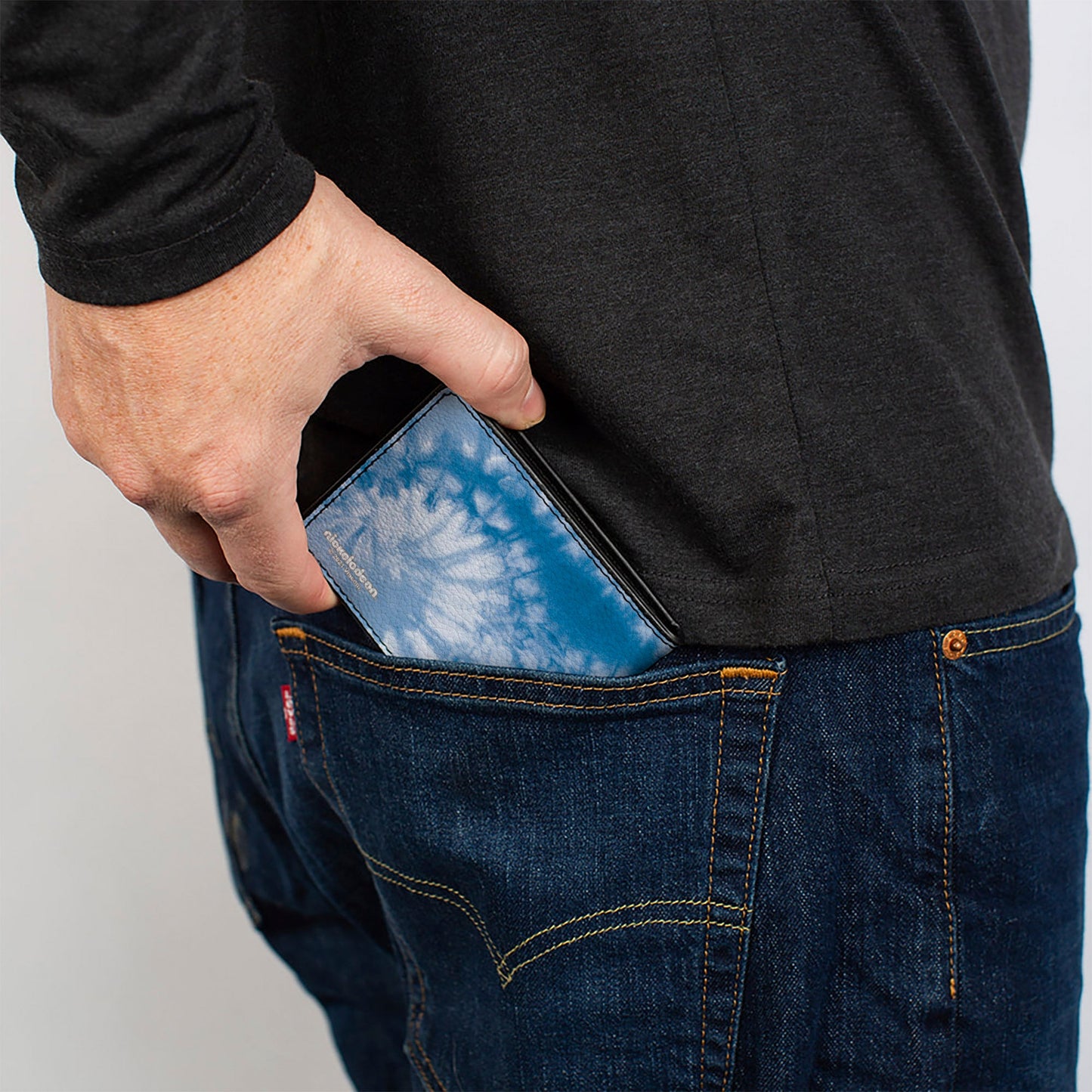 Bi-Fold Wallet - SpongeBob SquarePants Imma Head Out Chair Pose Tie Dye Blues