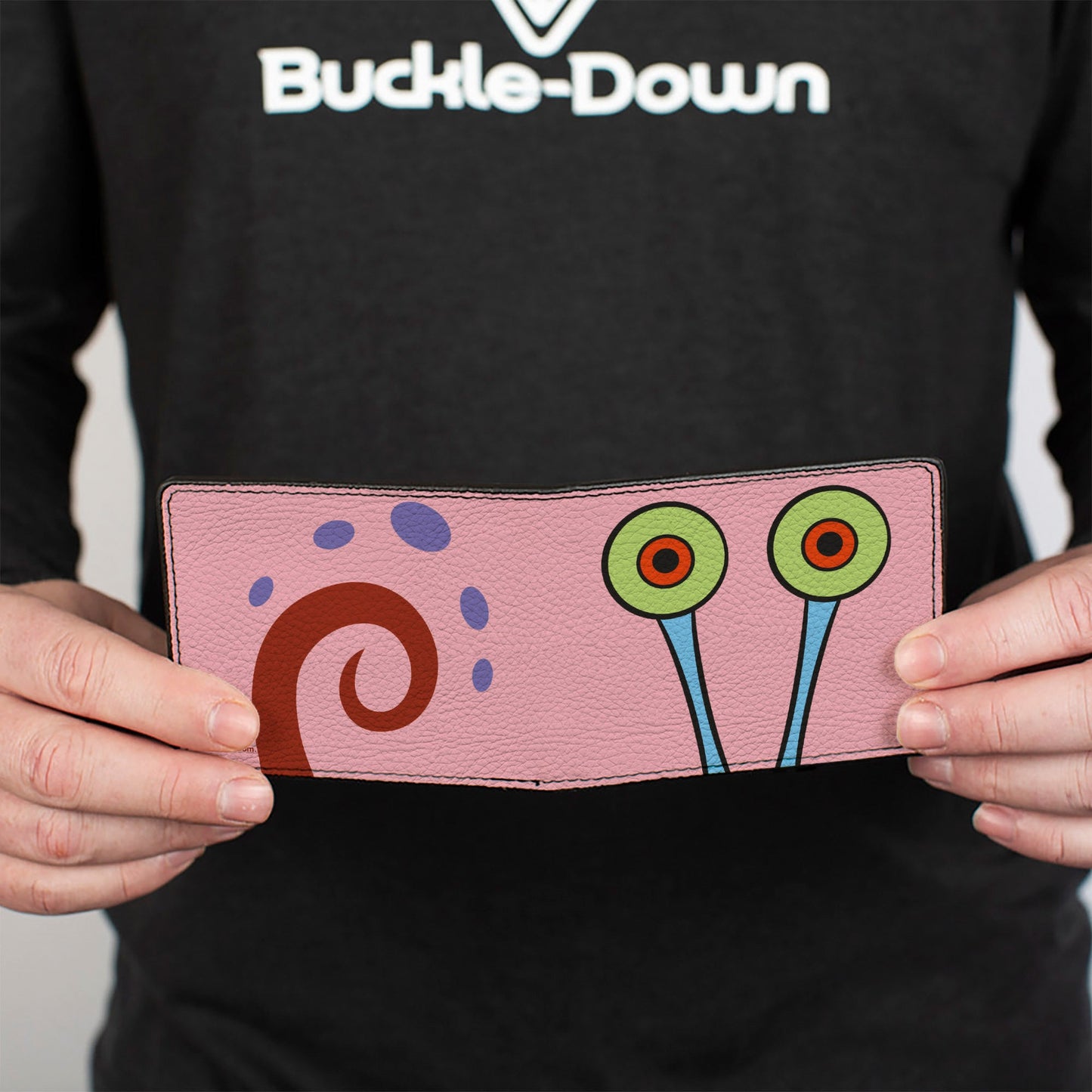 Bi-Fold Wallet - SpongeBob SquarePants Gary the Snail Character Close-Up Pink