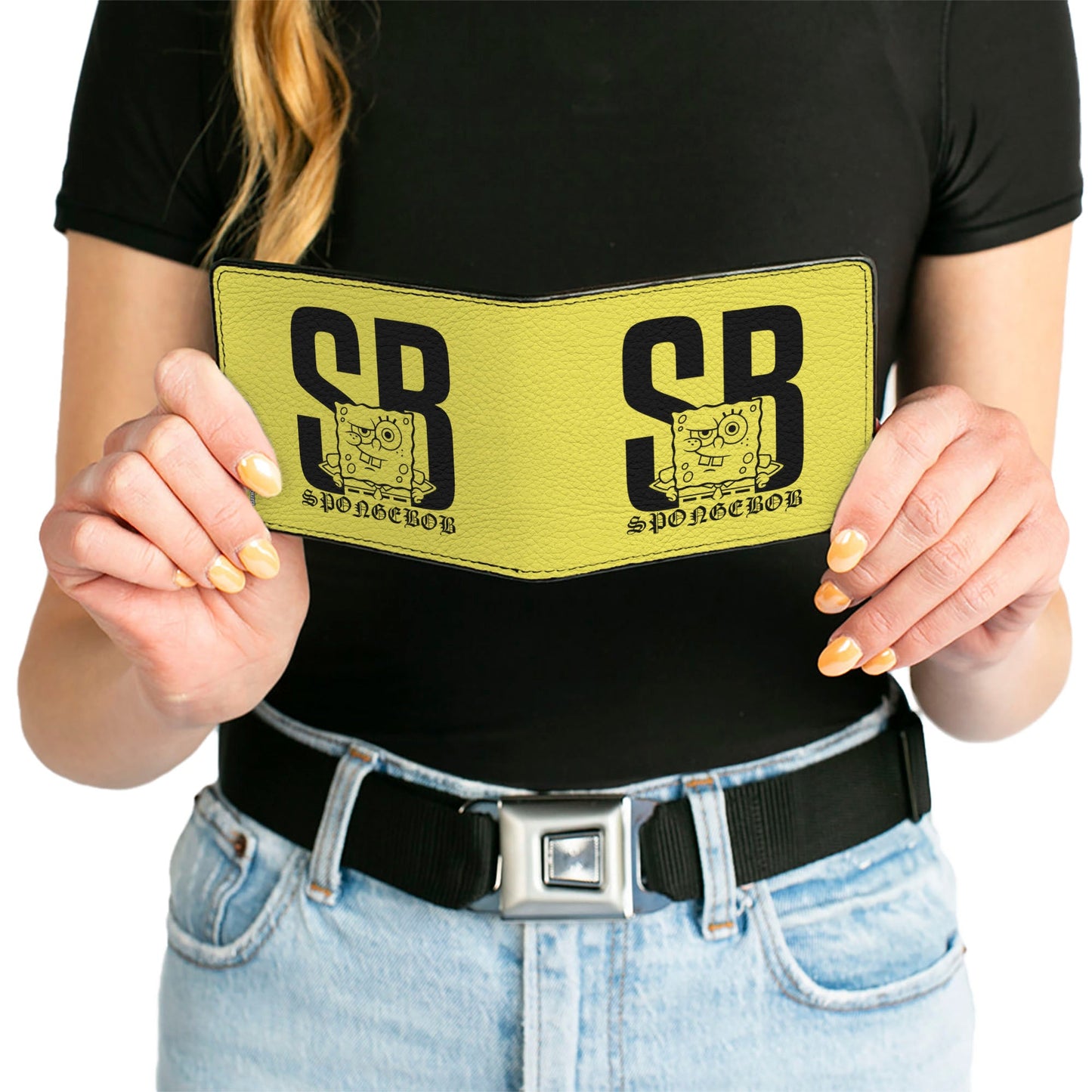 Bi-Fold Wallet - SpongeBob SB Winking Pose Yellow/Black