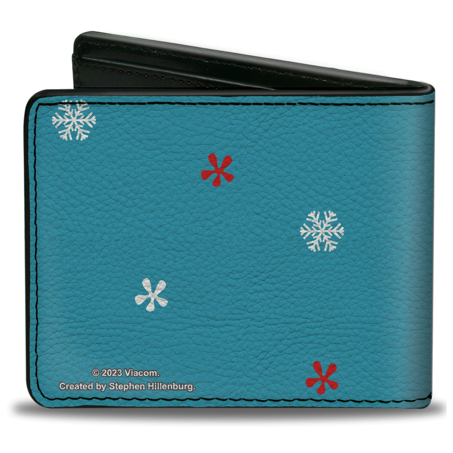 Bi-Fold Wallet - SpongeBob Squidward KRABBY CHRISTMAS Pose Blue