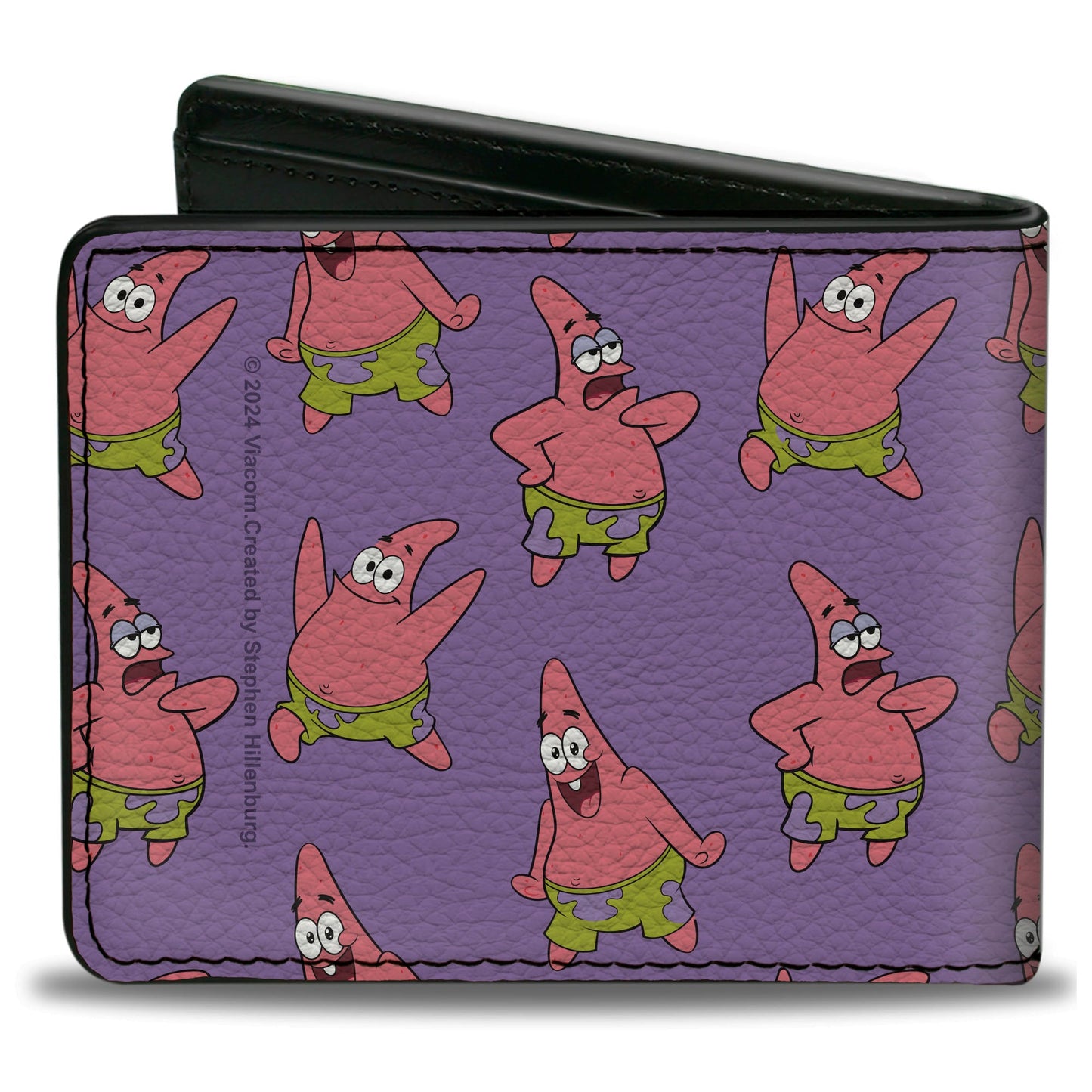 Bi-Fold Wallet - SpongeBob SquarePants Patrick Star Poses Scattered Lavender