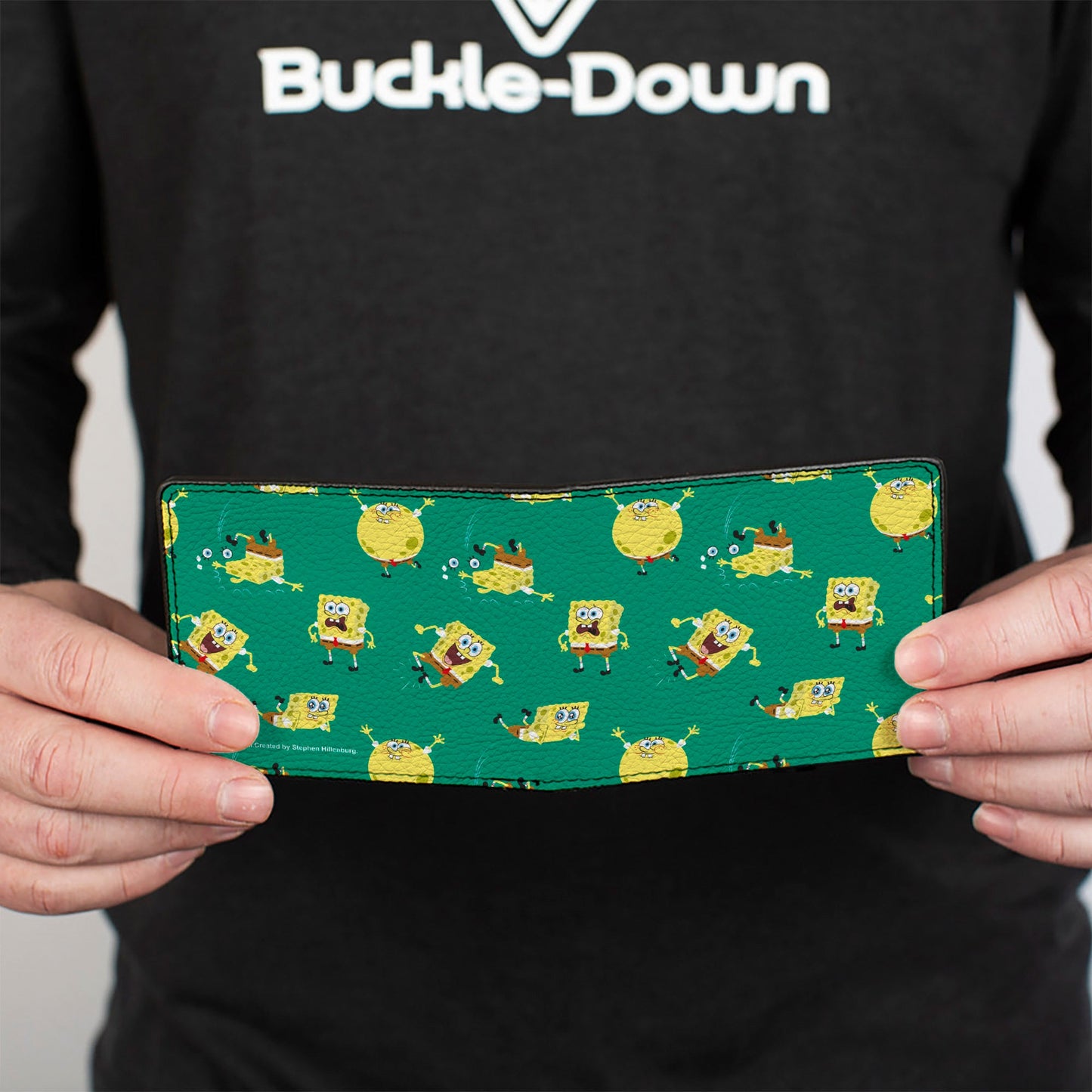 Bi-Fold Wallet - SpongeBob SquarePants Poses Scattered Green