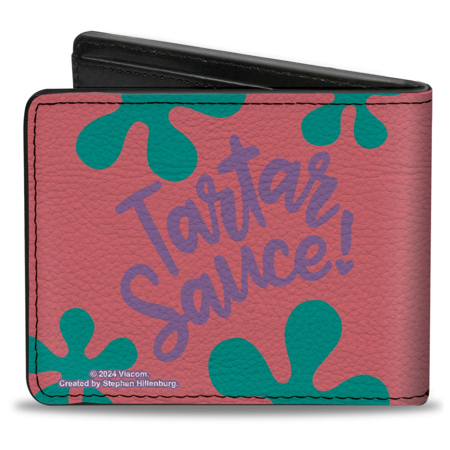 Bi-Fold Wallet - SpongeBob SquarePants Patrick Star TARTAR SAUCE Face Close-Up Pink