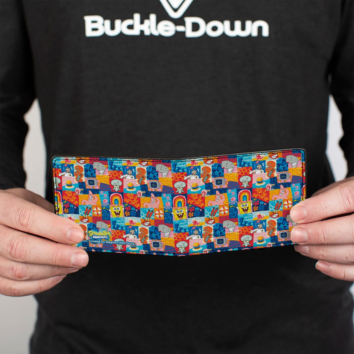Bi-Fold Wallet - SpongeBob SquarePants and Friends with Icons Blocks Multi Color