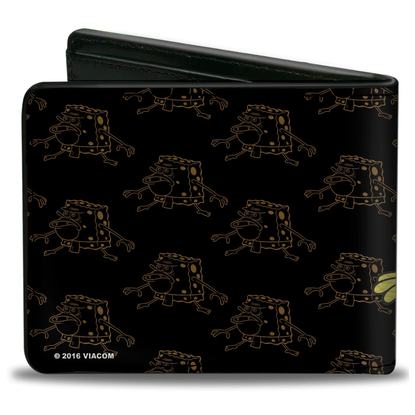 Bi-Fold Wallet - Primitive Sponge Pose Pose Outline Black Brown