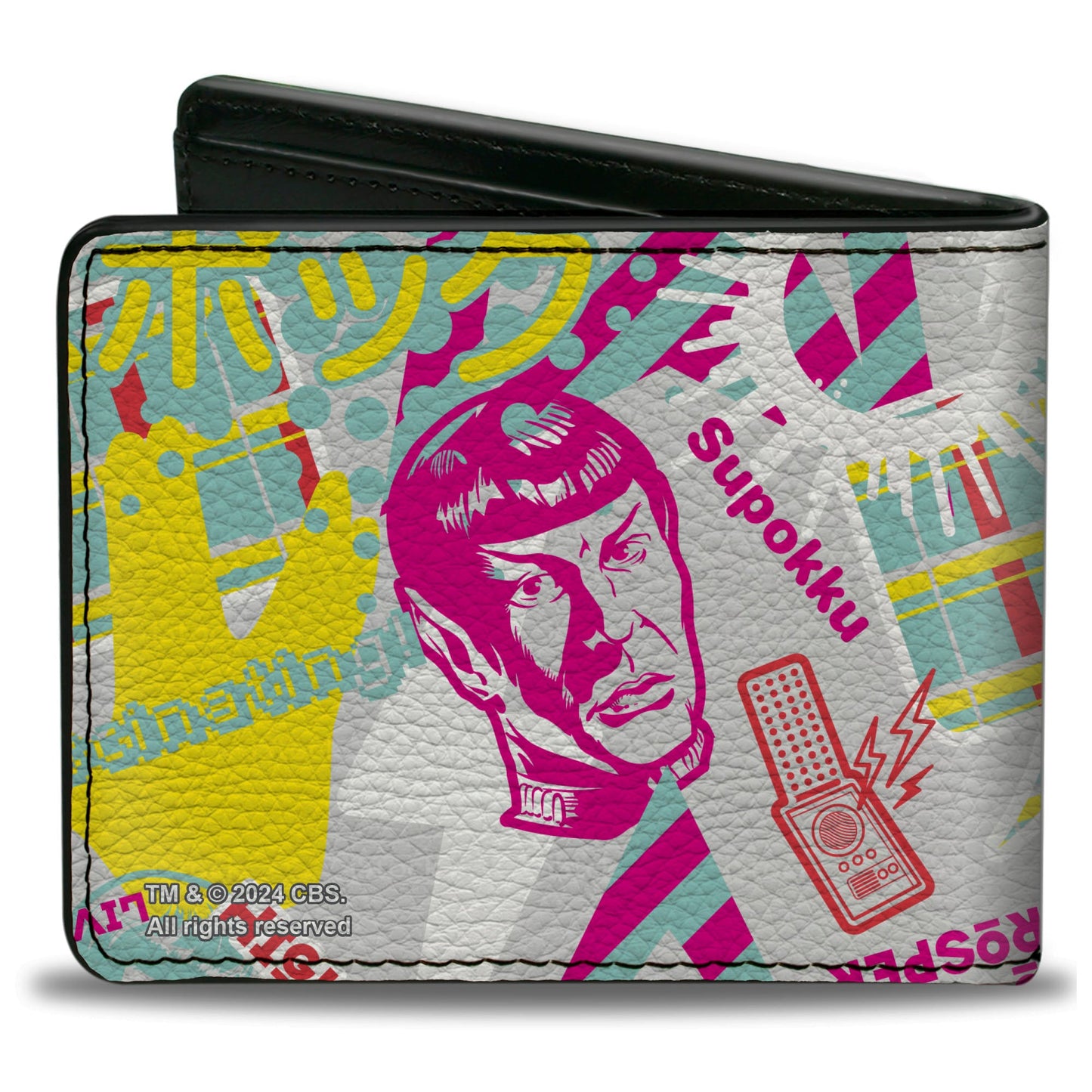 Bi-Fold Wallet - Star Trek Spock Icons Collage White/Multi Color