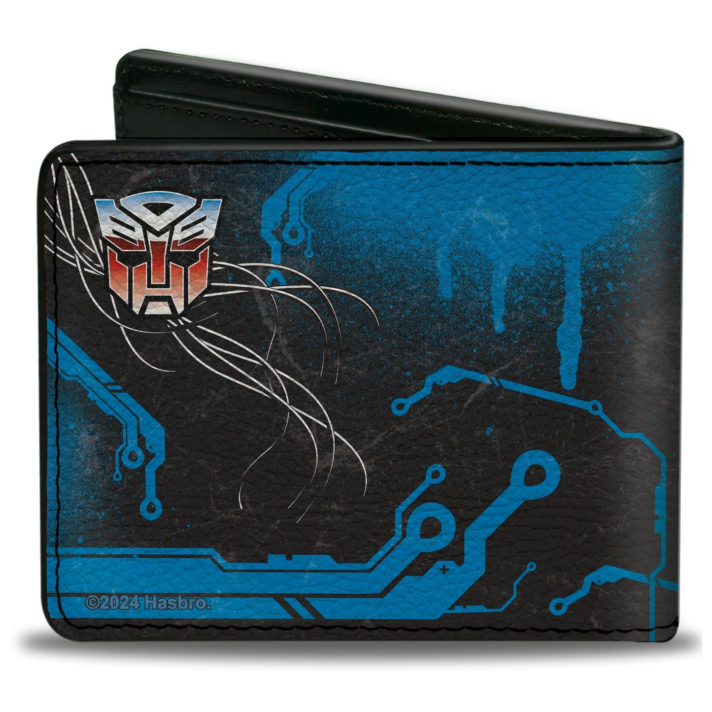 Bi-Fold Wallet - Transformers Autobot Gradient Shield and Circuitry Black/Blues