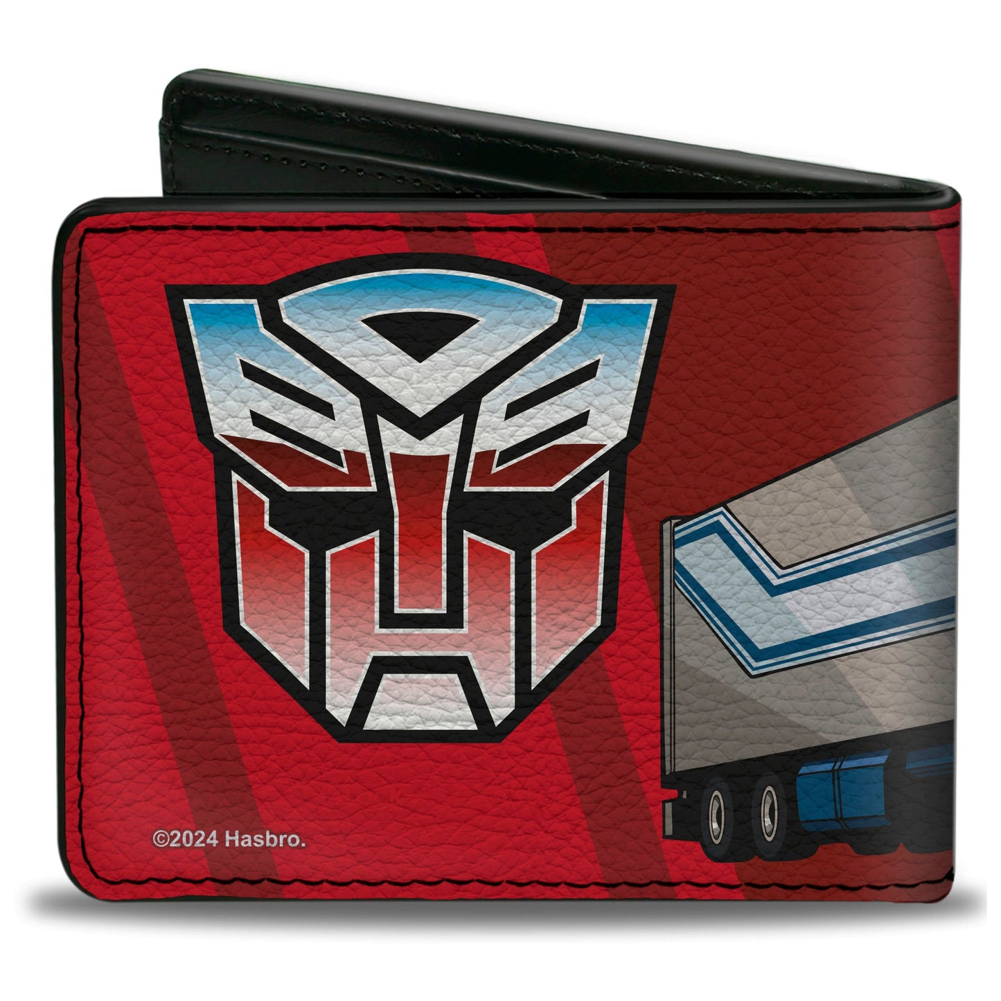 Bi-Fold Wallet - Transformers Optimus Prime Semi Truck and Autobot Shield Reds