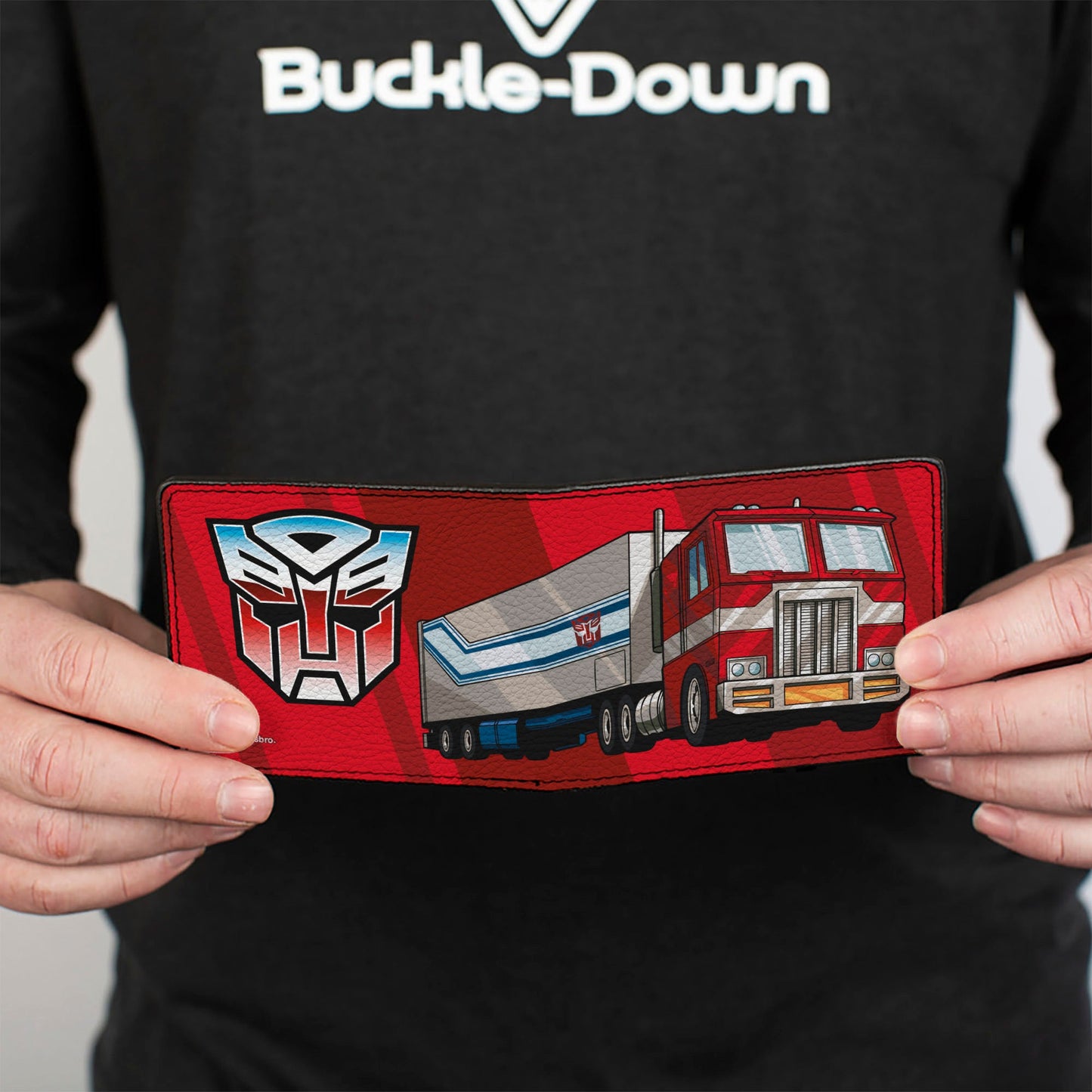 Bi-Fold Wallet - Transformers Optimus Prime Semi Truck and Autobot Shield Reds