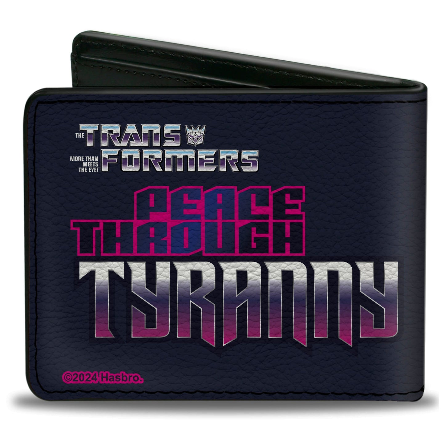 Bi-Fold Wallet - Transformers Megatron PEACE THROUGH TYRANNY Pose Black/Magenta