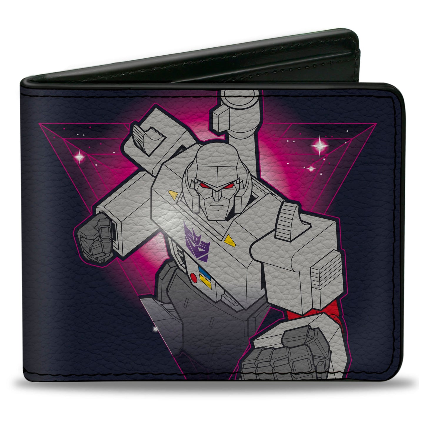Bi-Fold Wallet - Transformers Megatron PEACE THROUGH TYRANNY Pose Black/Magenta