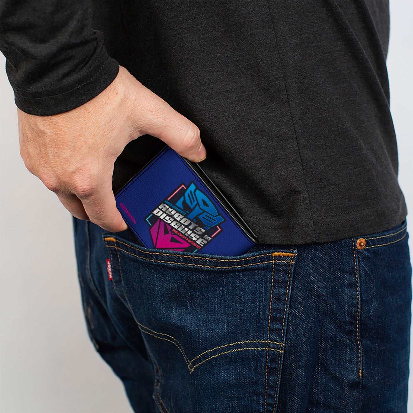 Bi-Fold Wallet - Transformers Autobots and Decepticons ROBOTS IN DISGUISE Pose and Logo Blues