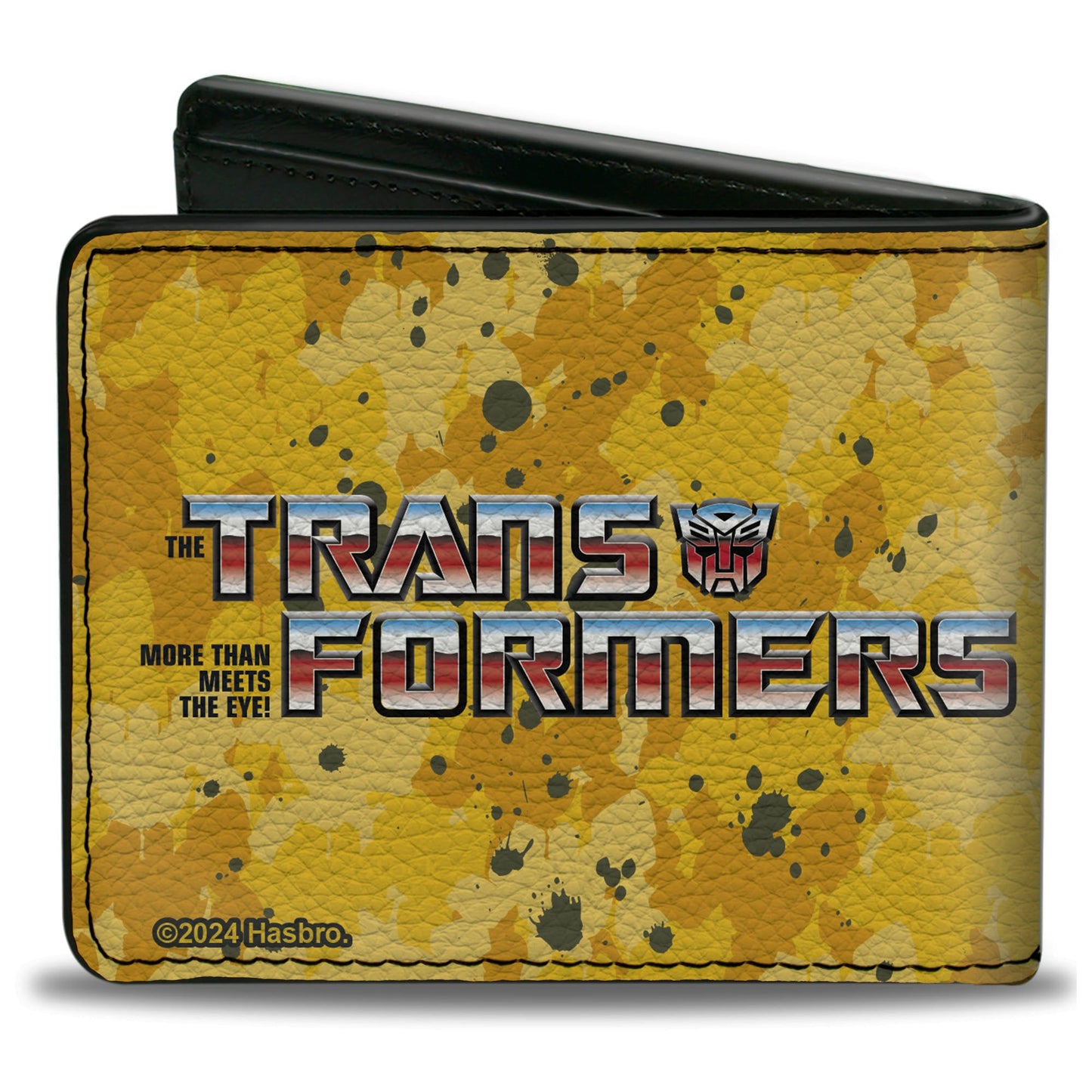 Bi-Fold Wallet - TRANSFORMERS Bumblebee STAND STRONG Autobot Icon Splatter Yellows