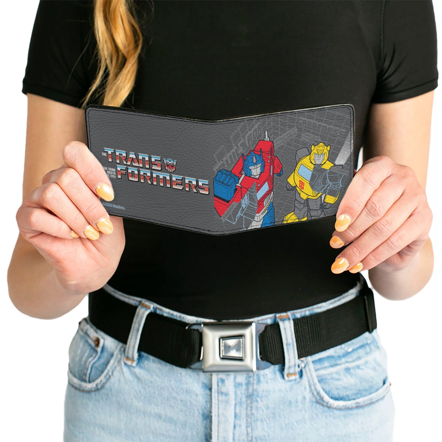 Bi-Fold Wallet - TRANSFORMERS Optimus Prime and Bumblebee BUILT FOR GREATNESS Pose Grays