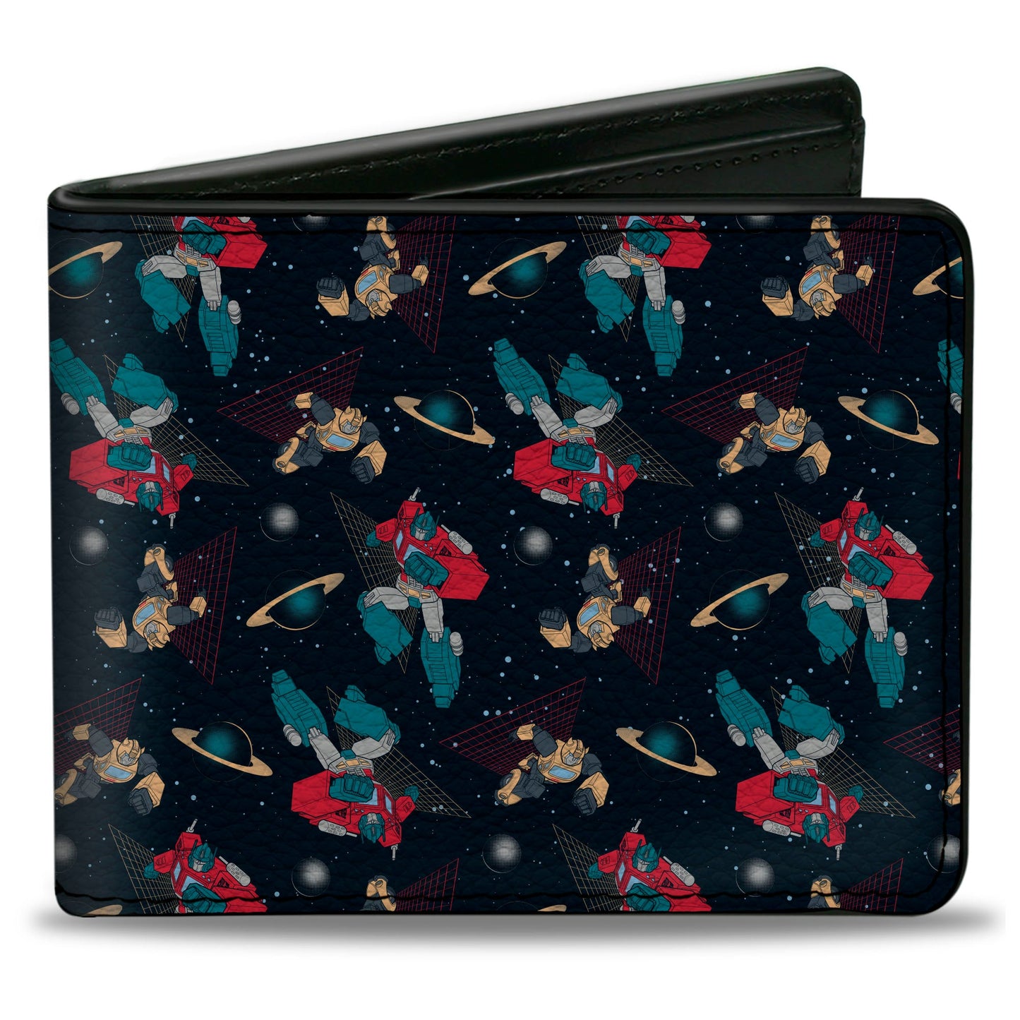 Bi-Fold Wallet - Transformers Bumblebee and Optimus Prime Pose Collage Black