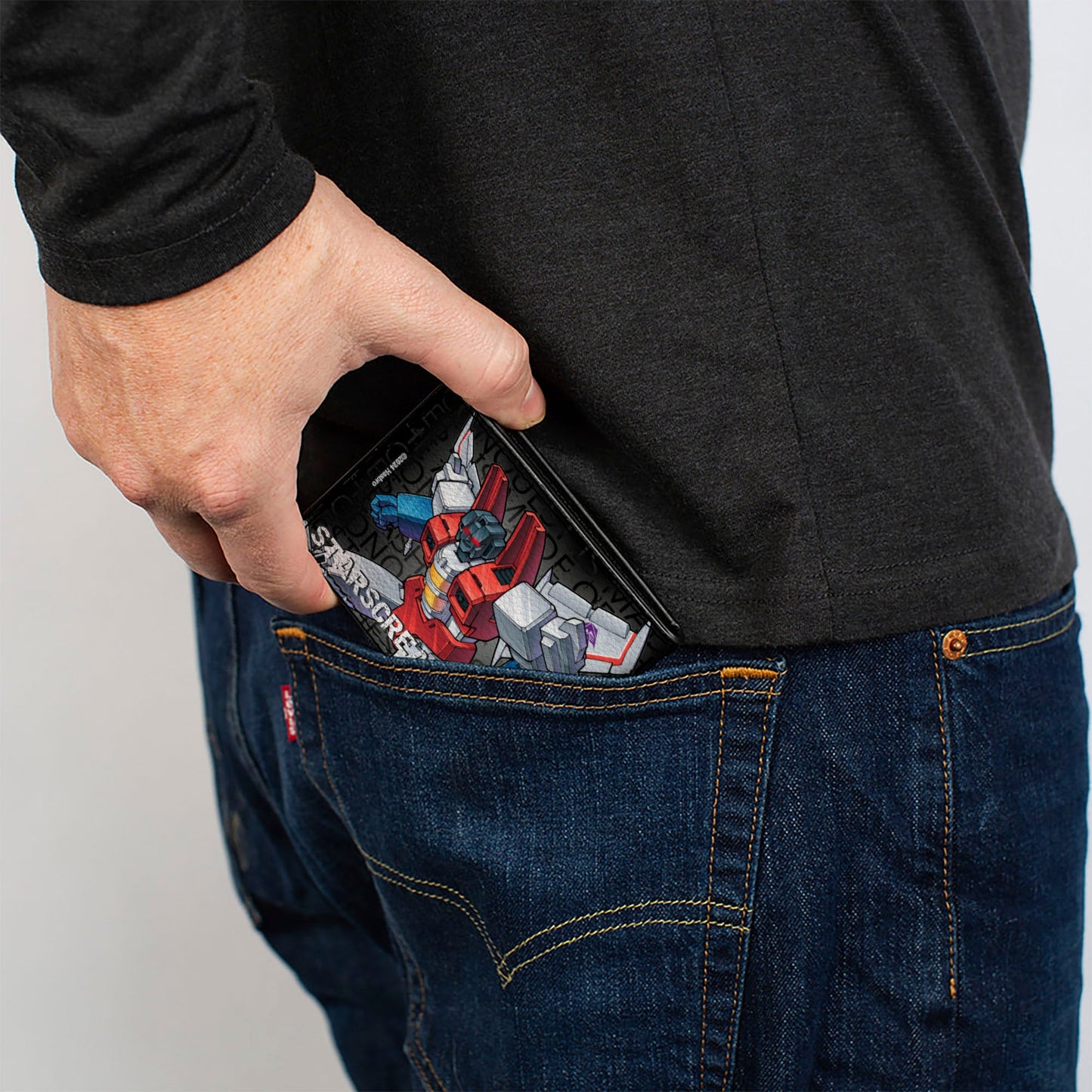Bi-Fold Wallet - Transformers STARSCREAM Poses and Decepticon Shield Black/Grays