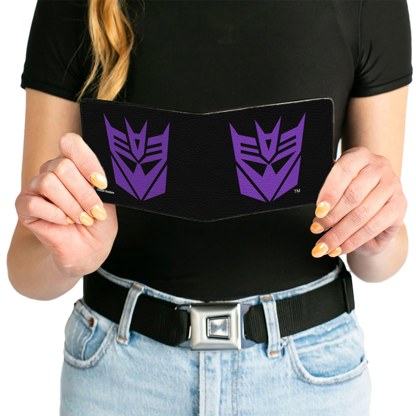 Bi-Fold Wallet - Transformers Decepticon Shield Black/Purple