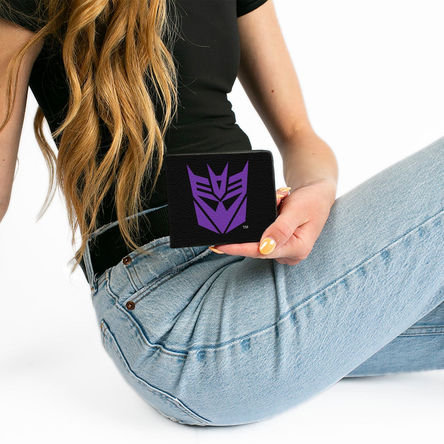 Bi-Fold Wallet - Transformers Decepticon Shield Black/Purple