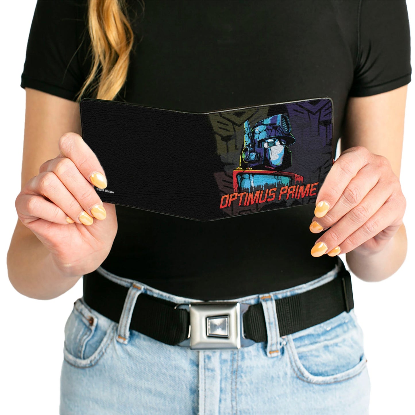 Bi-Fold Wallet - Transformers OPTIMUS PRIME Pose/Autobot Fade Black/Multi Color
