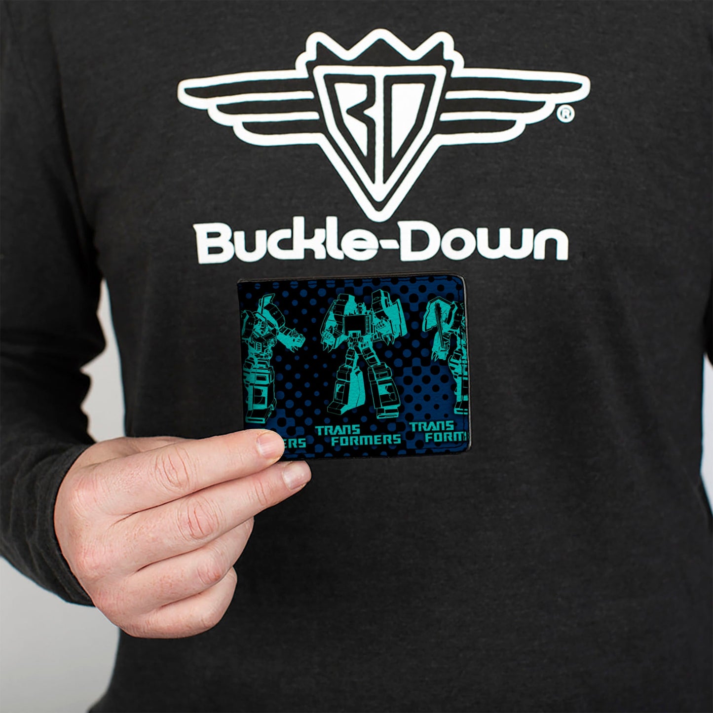 Bi-Fold Wallet - TRANSFORMERS Grimlock Poses Halftone Black/Blues
