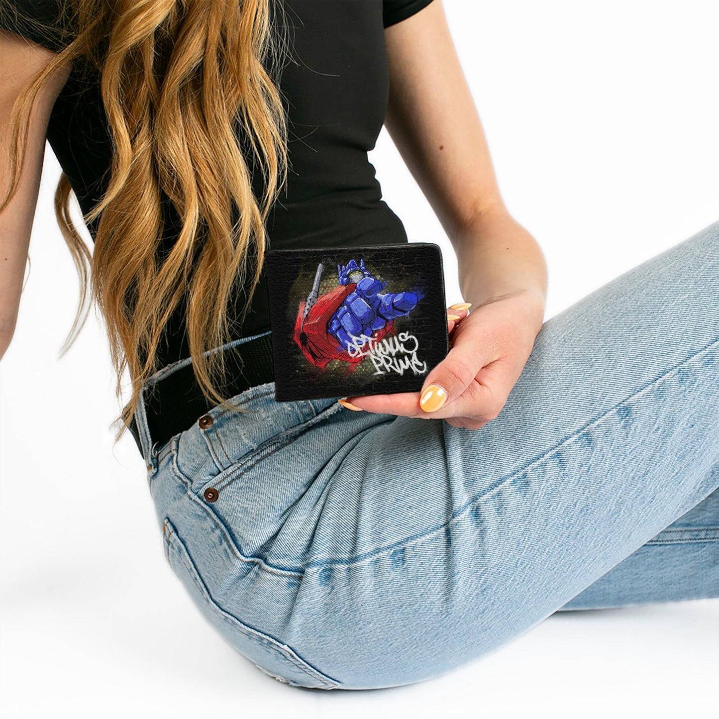 Bi-Fold Wallet - Transformers OPTIMUS PRIME Pointing Pose/Tag Black
