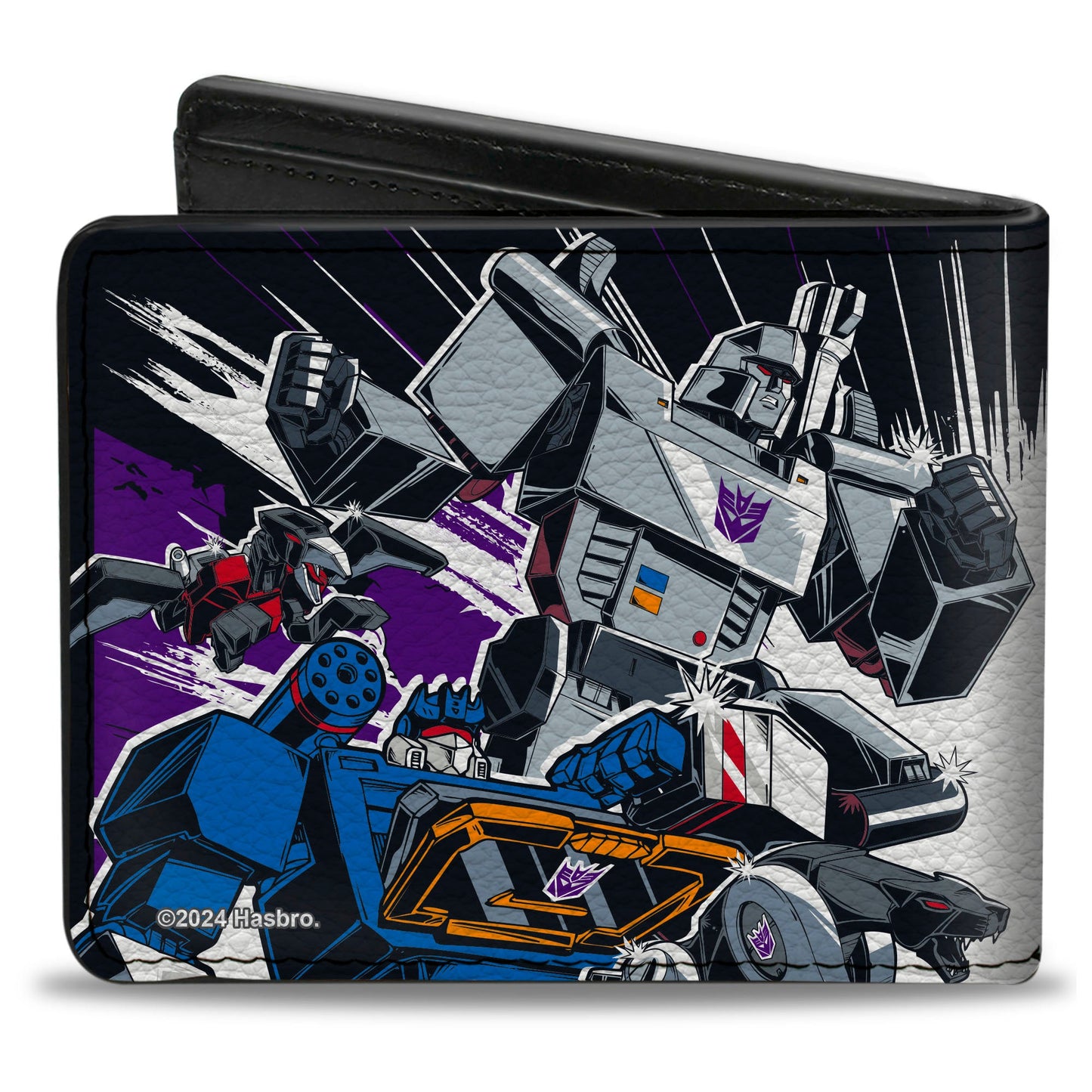 Bi-Fold Wallet - Transformers Decepticon and Autobots Battle Black/White