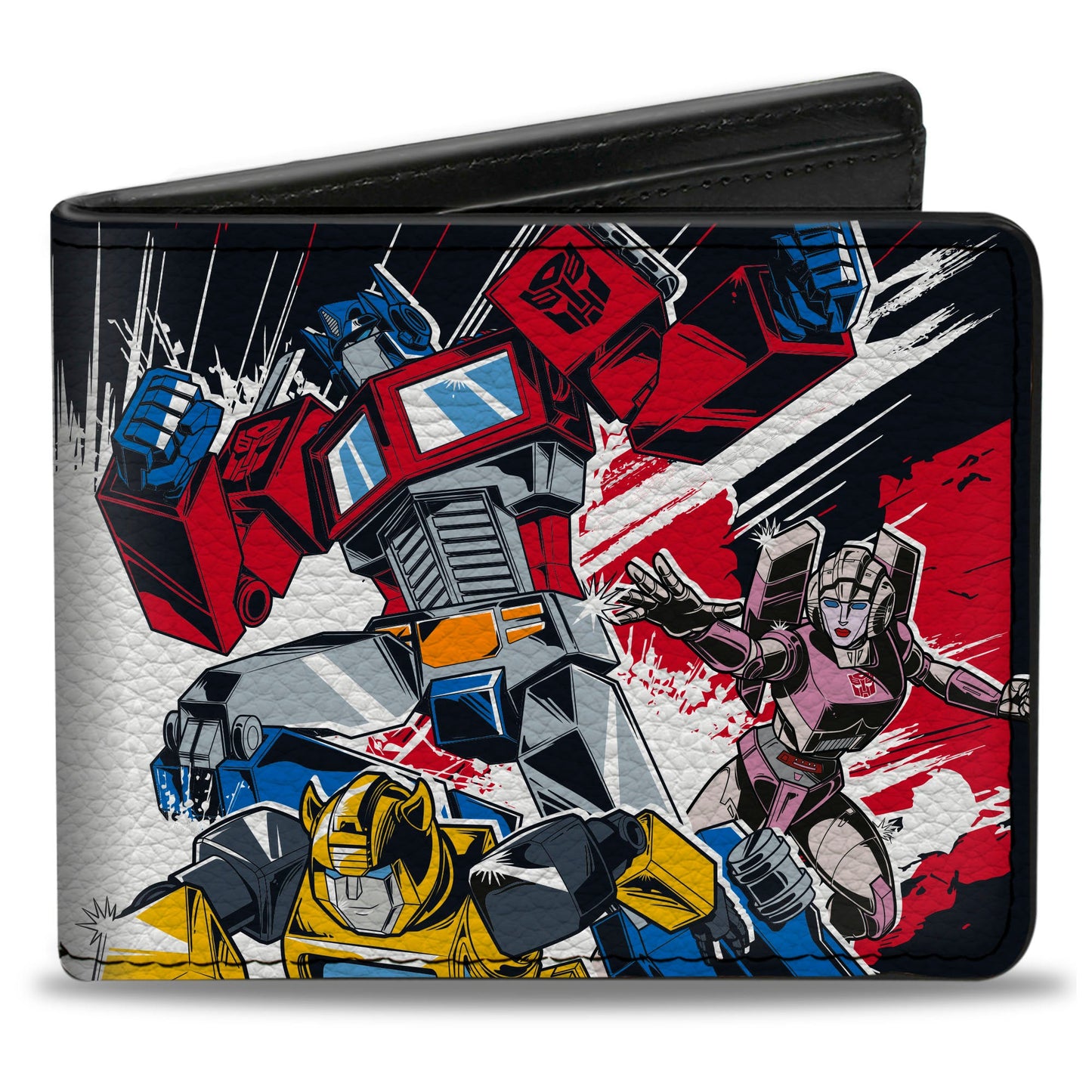 Bi-Fold Wallet - Transformers Decepticon and Autobots Battle Black/White