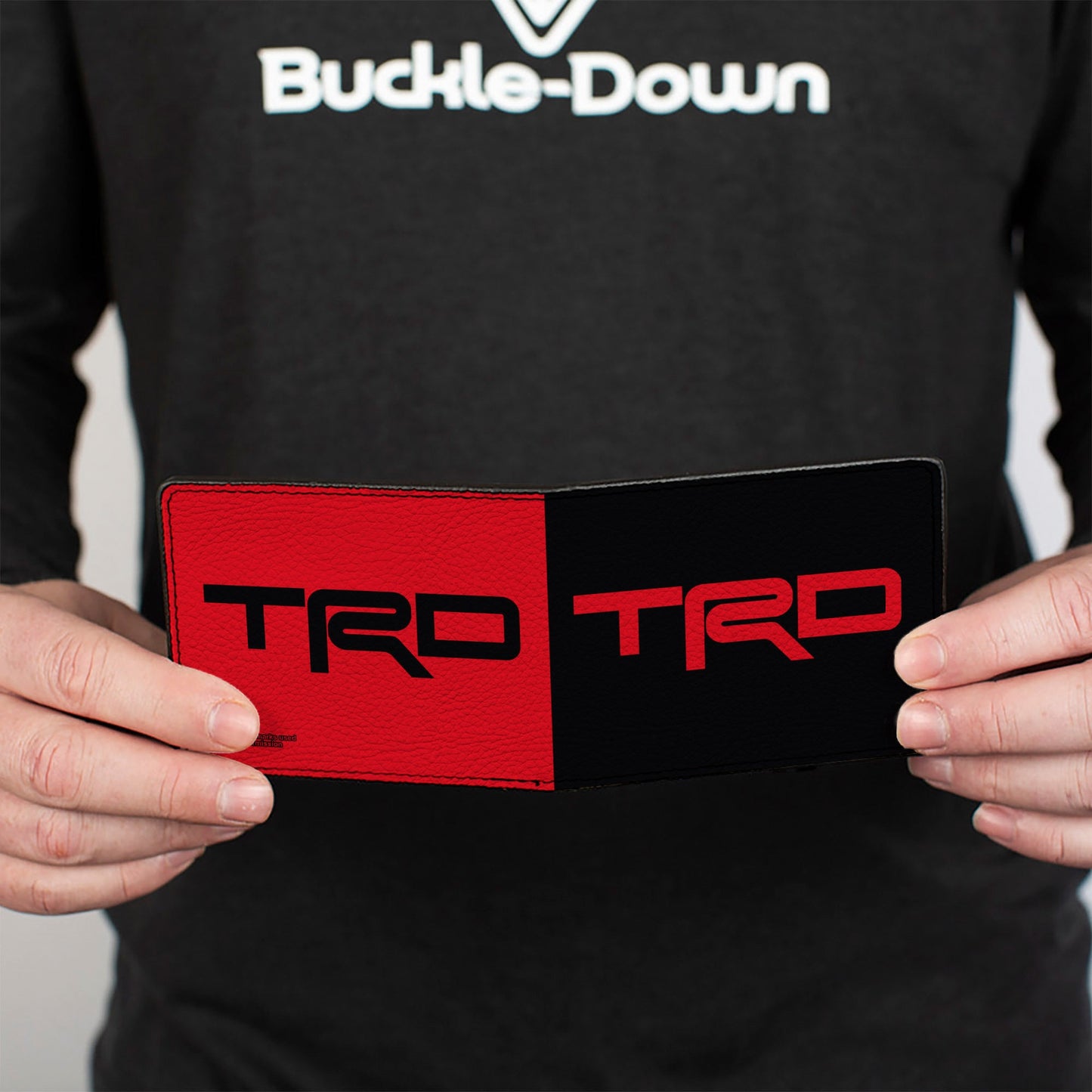 Bi-Fold Wallet - Toyota Racing Development TRD Logo Blocks Split Black/Red