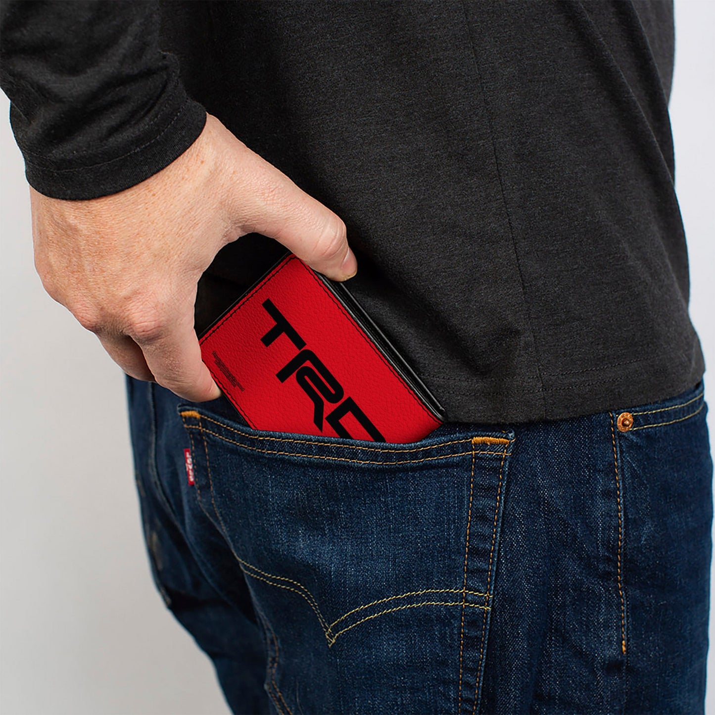 Bi-Fold Wallet - Toyota Racing Development TRD Logo Blocks Split Black/Red