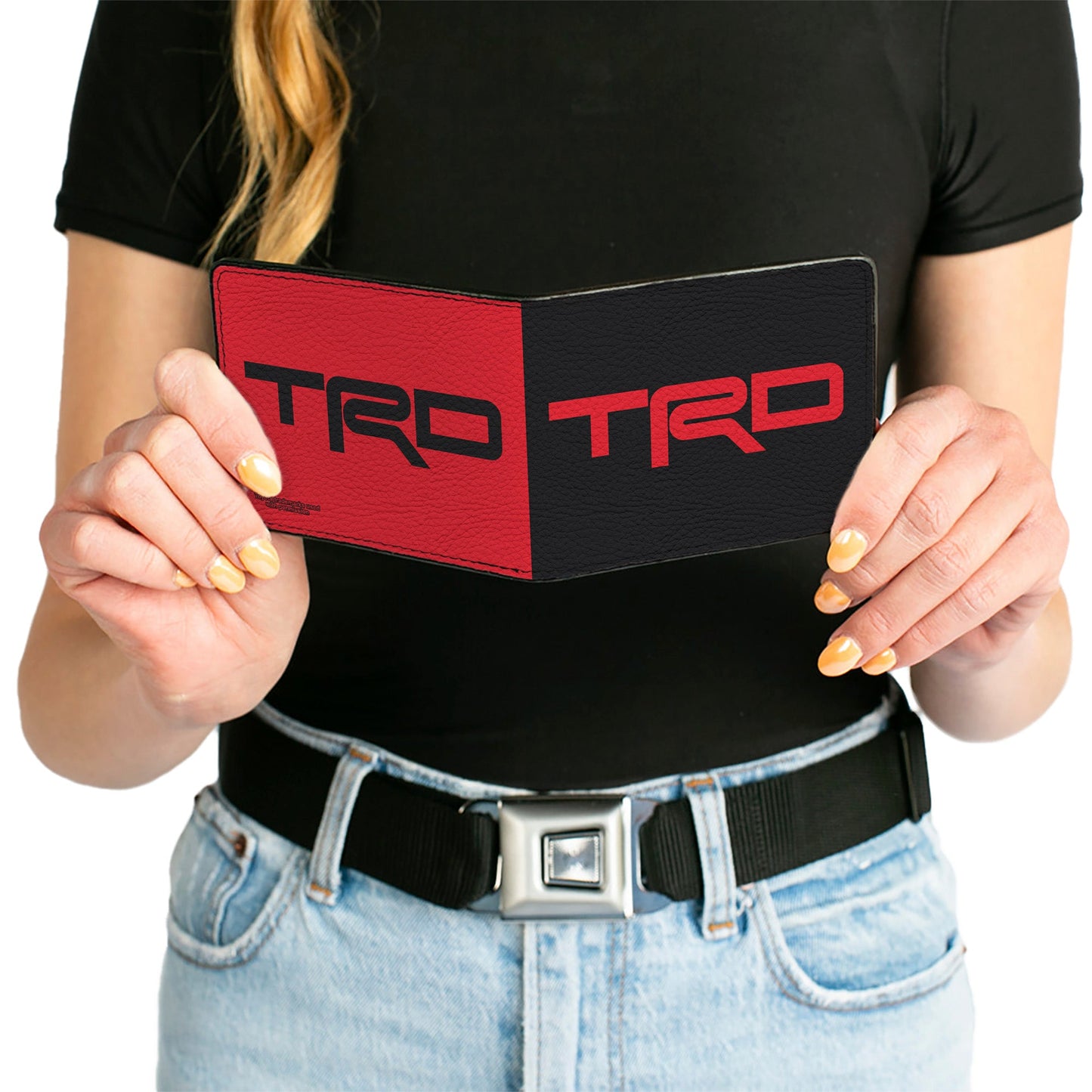 Bi-Fold Wallet - Toyota Racing Development TRD Logo Blocks Split Black/Red