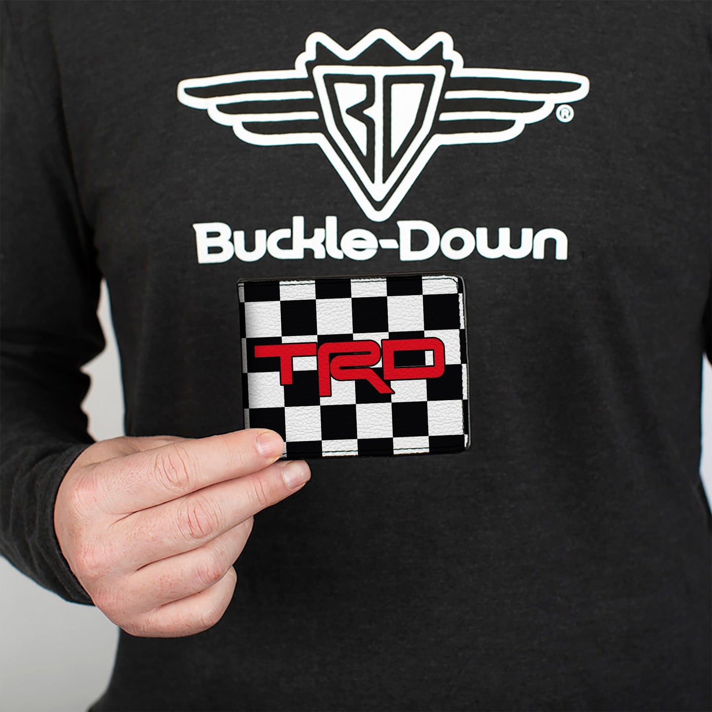 Bi-Fold Wallet - Toyota Racing Development TRD Logo Checker Black/White/Red