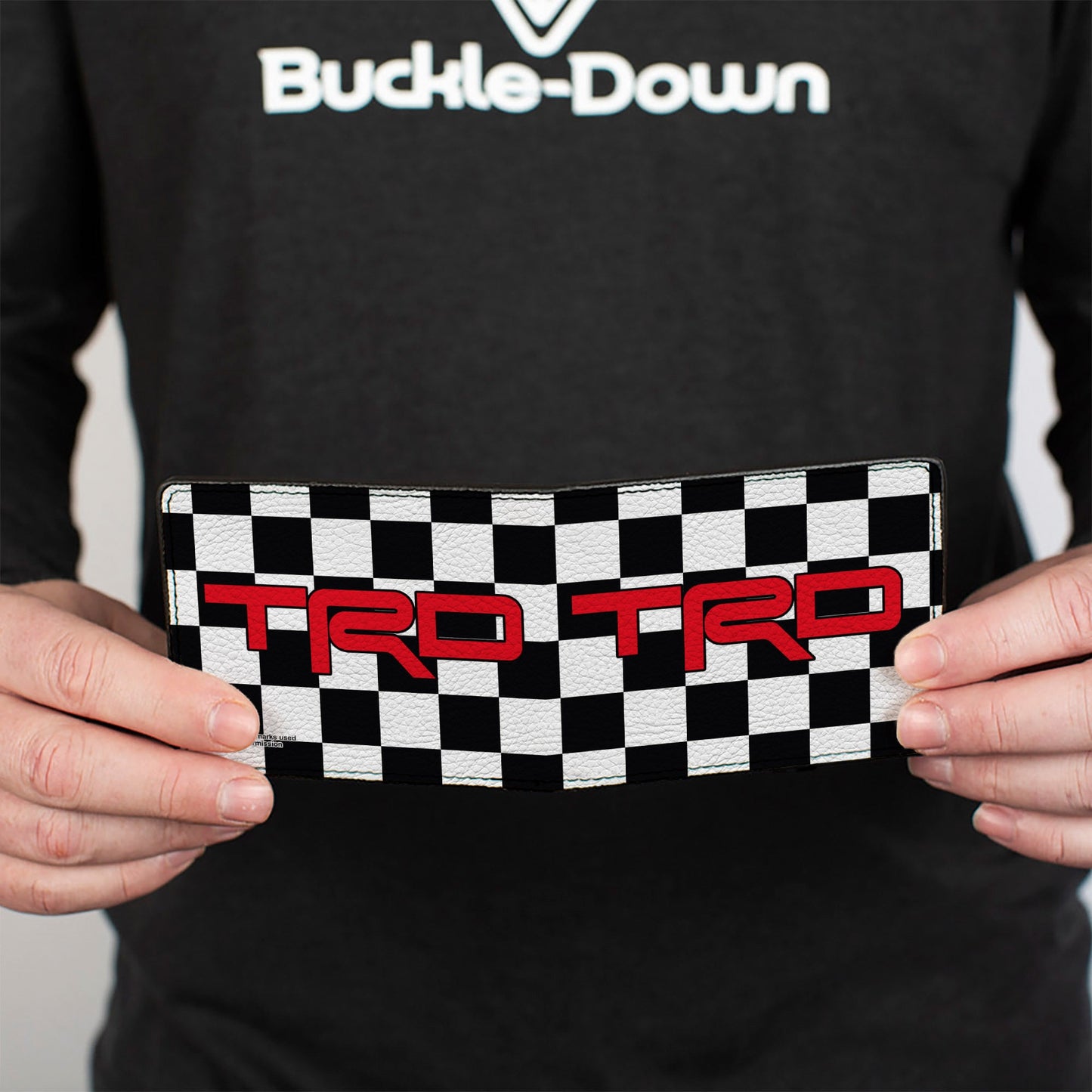 Bi-Fold Wallet - Toyota Racing Development TRD Logo Checker Black/White/Red