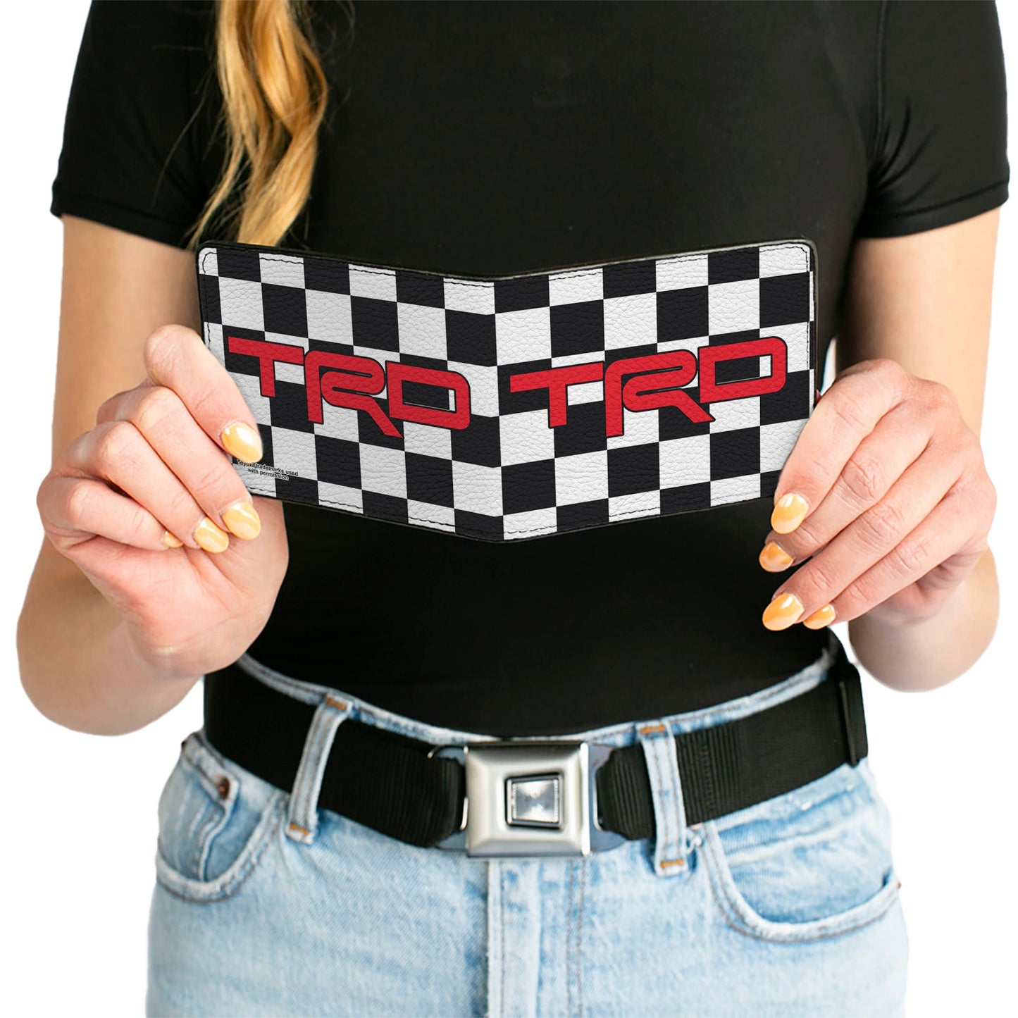 Bi-Fold Wallet - Toyota Racing Development TRD Logo Checker Black/White/Red