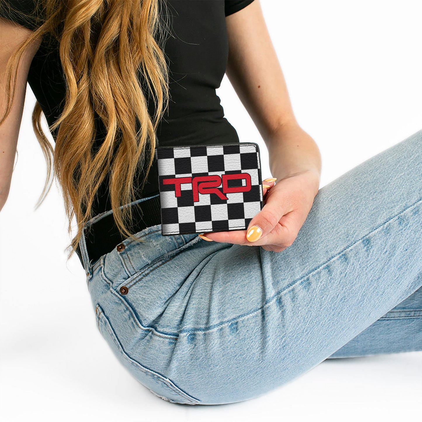 Bi-Fold Wallet - Toyota Racing Development TRD Logo Checker Black/White/Red