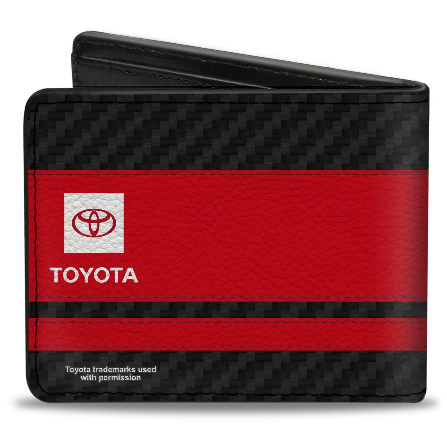 Bi-Fold Wallet - Toyota TRD Logos Stripe Black/Red/Black/White