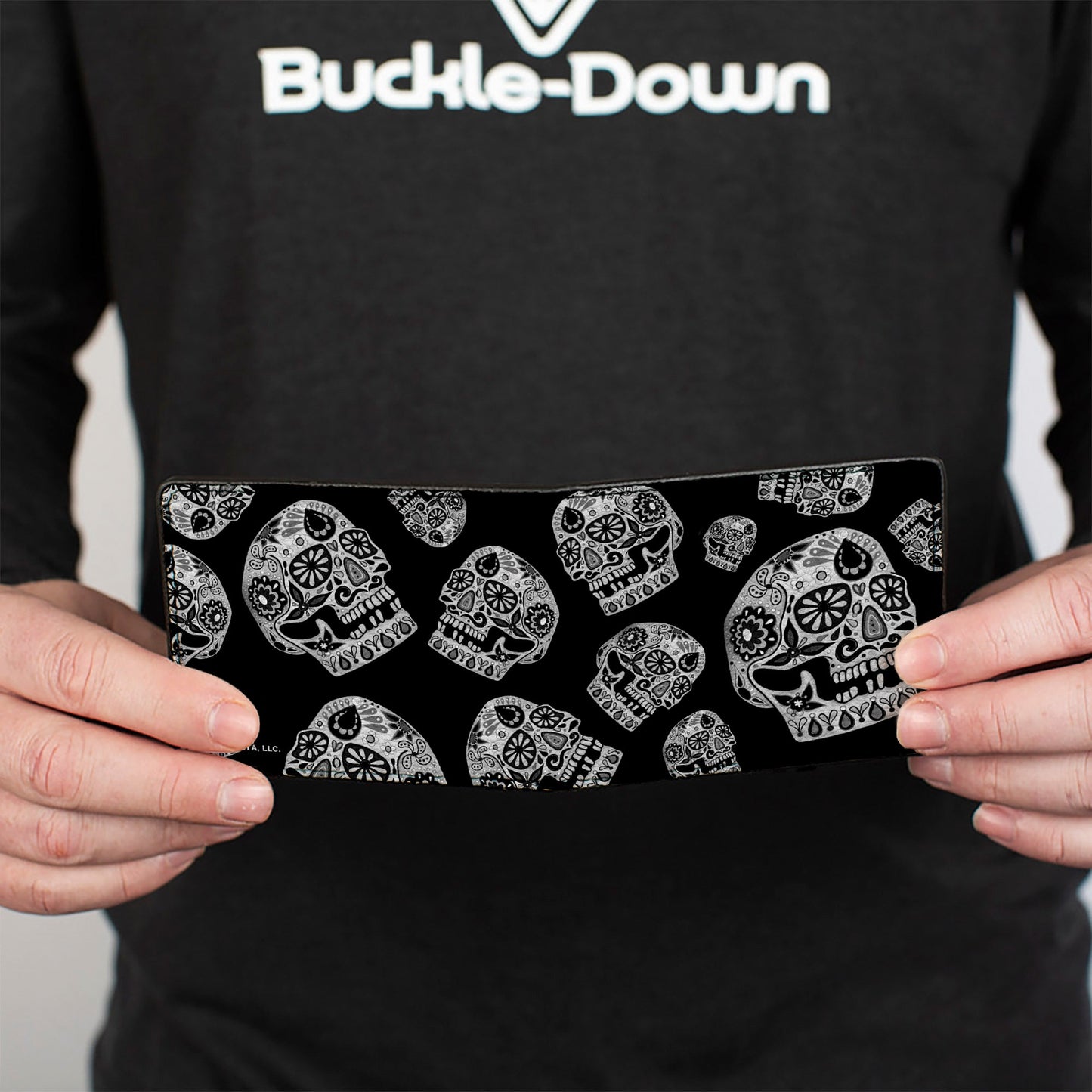 Bi-Fold Wallet - The Dust of Living II Sugar Skulls Black White