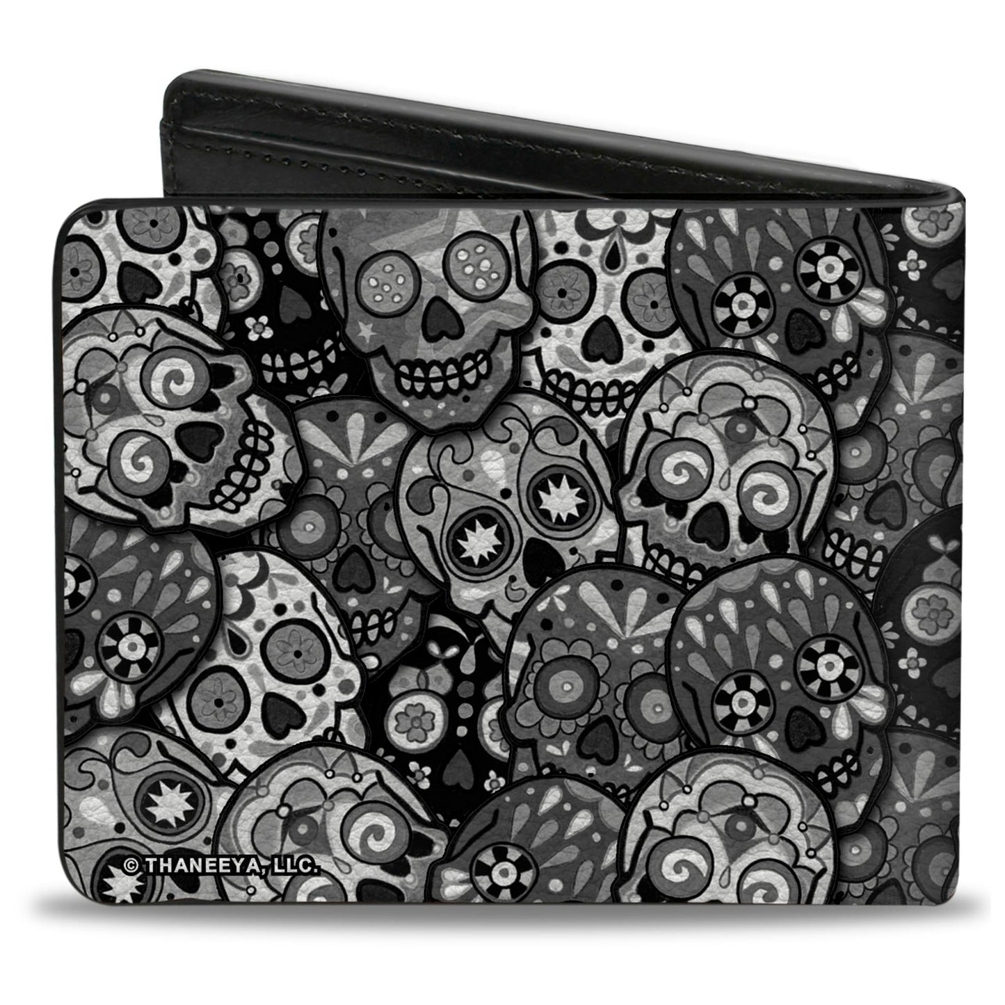 Bi-Fold Wallet - Calaveras Stacked Black Grays
