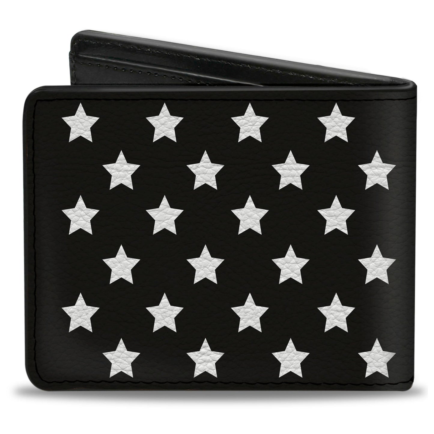Bi-Fold Wallet - American Flag CLOSE-UP Black White